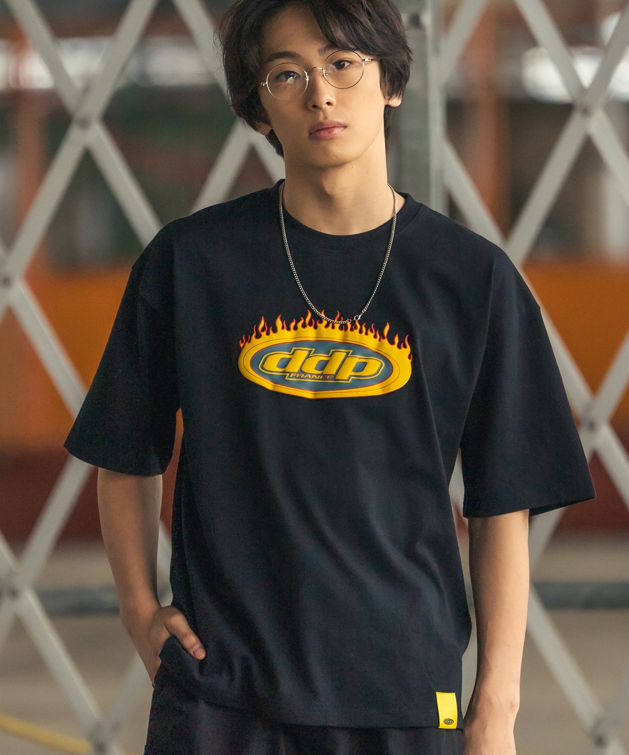 Tシャツ 半袖 カットソー メンズ レディース ddp ディーディーピー フロントプリント オーバルロゴ ボックスシルエット スケーター ストリート メンズライク | improves | 02