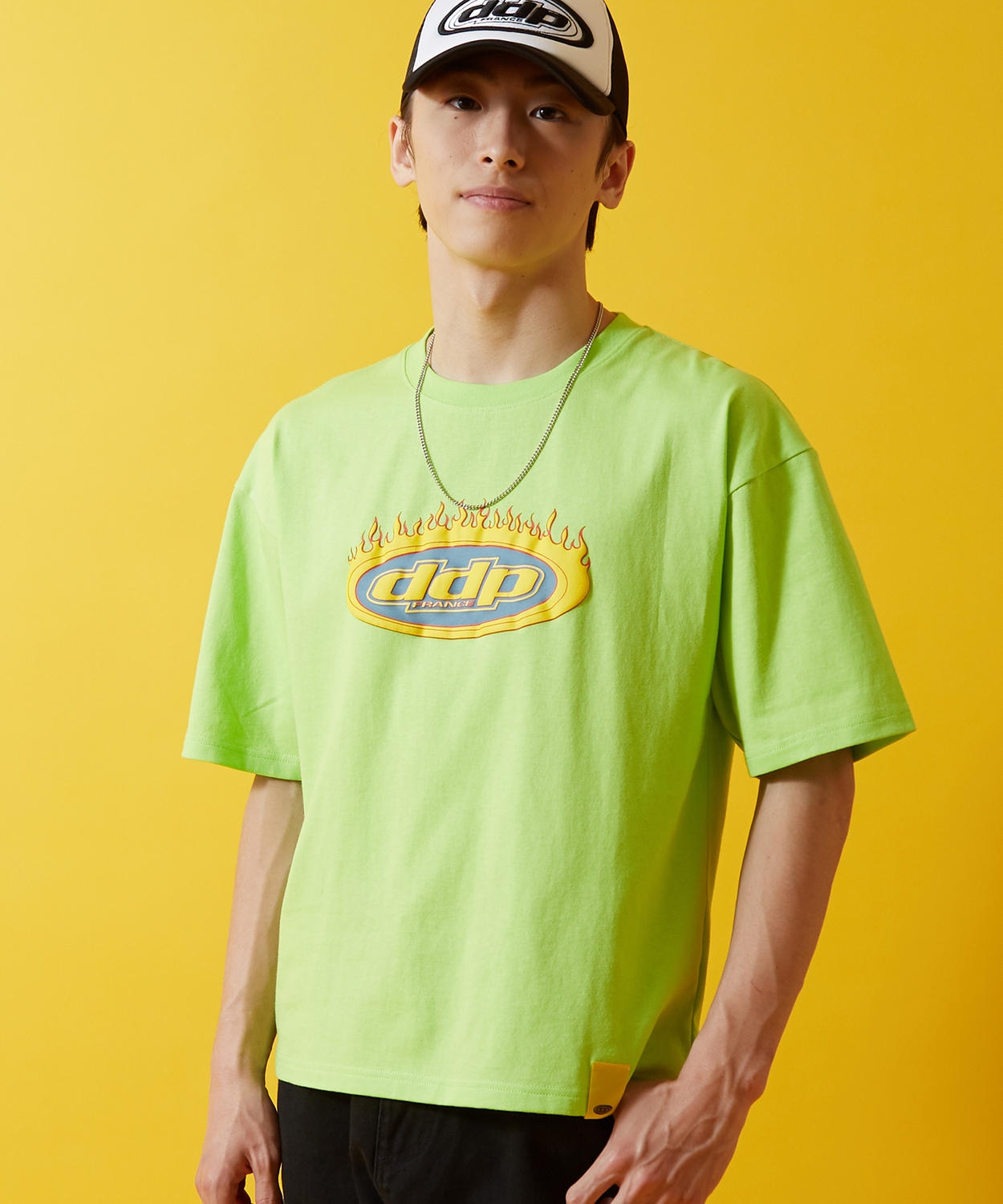 Tシャツ 半袖 カットソー メンズ レディース ddp ディーディーピー フロントプリント オーバルロゴ ボックスシルエット スケーター ストリート メンズライク | improves | 03