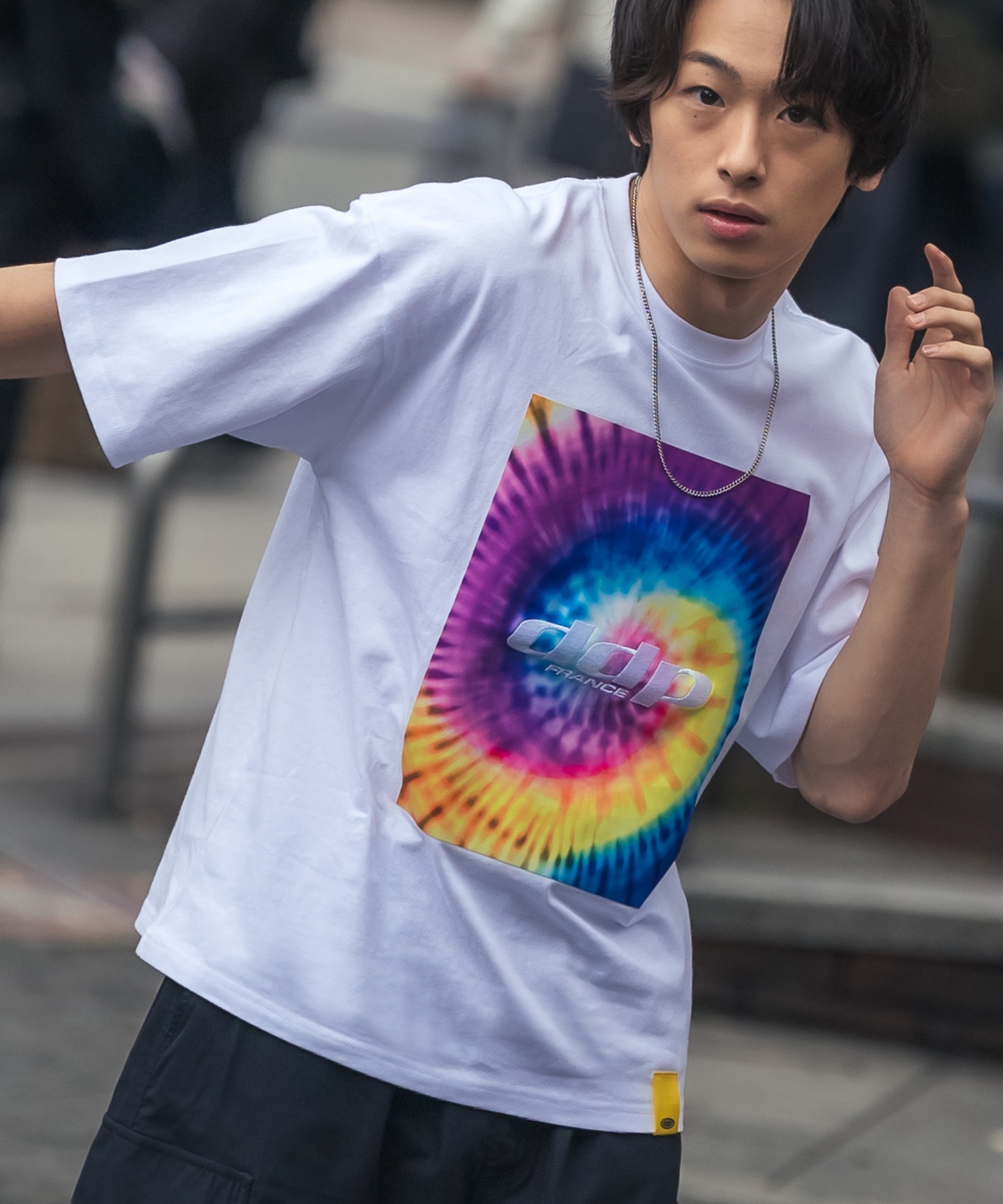 Tシャツ 半袖 カットソー メンズ レディース ddp ディーディーピー フロントプリント タイダイ染 ボックスシルエット スケーター ストリート メンズライク | improves | 01