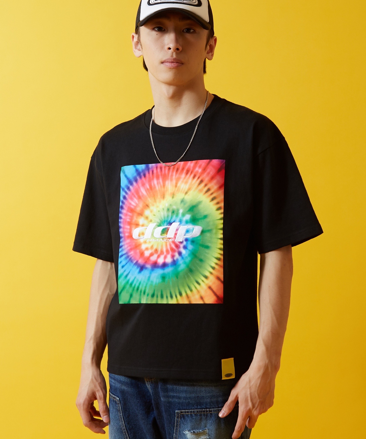 Tシャツ 半袖 カットソー メンズ レディース ddp ディーディーピー フロントプリント タイダイ染 ボックスシルエット スケーター ストリート メンズライク | improves | 02