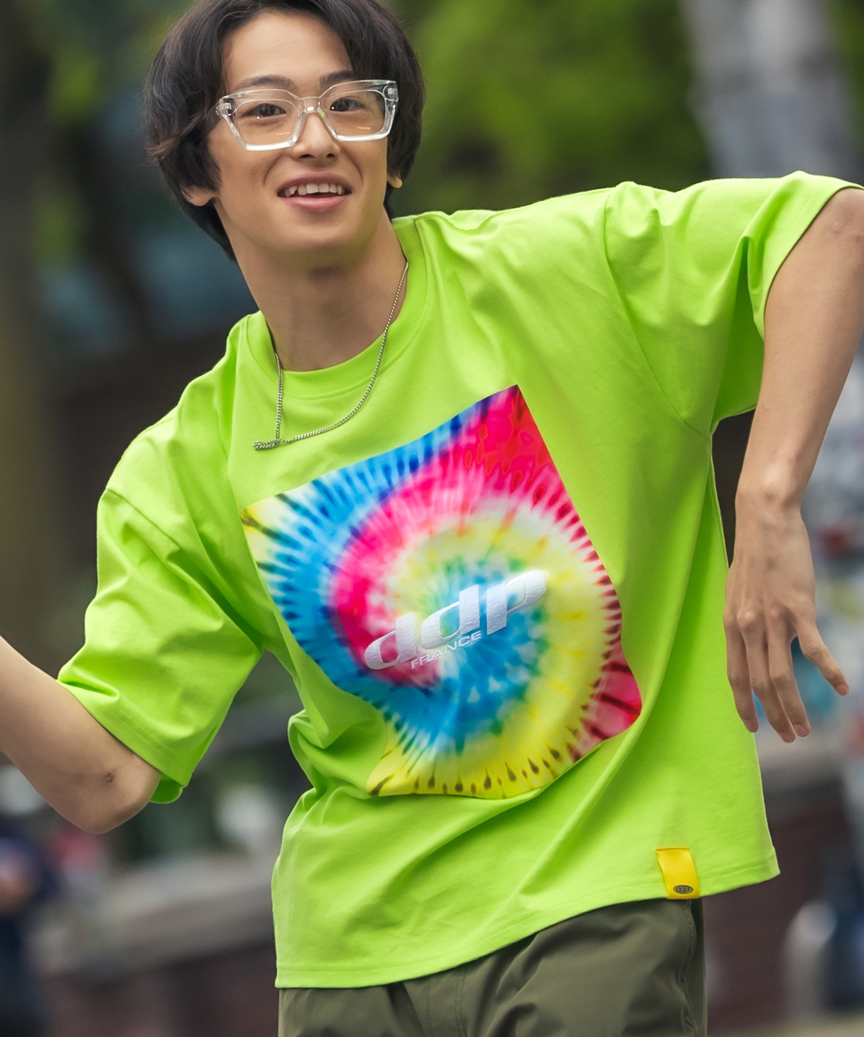 Tシャツ 半袖 カットソー メンズ レディース ddp ディーディーピー フロントプリント タイダイ染 ボックスシルエット スケーター ストリート メンズライク | improves | 03