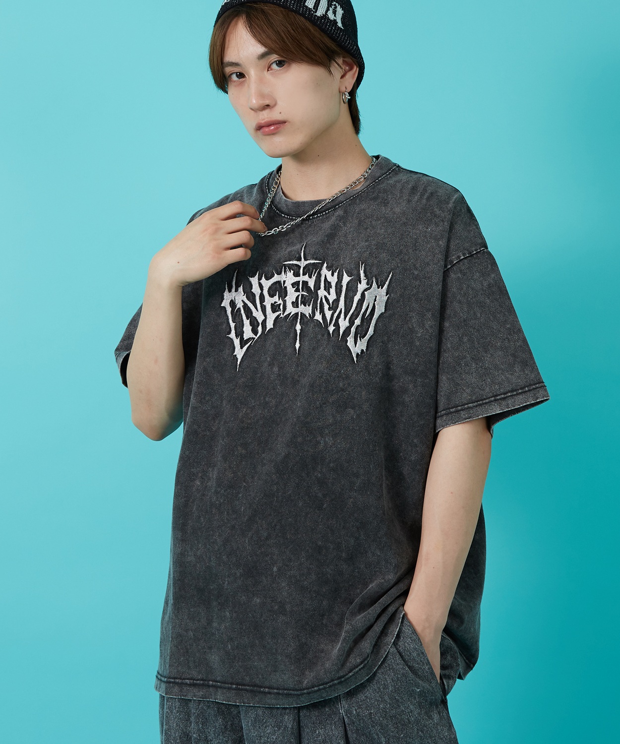 Tシャツ メンズ ウォシュド加工 ピグメント加工 パーカー スウェット アメカジ カジュアル スケーター ストリート 古着MIX 韓国 | improves | 02