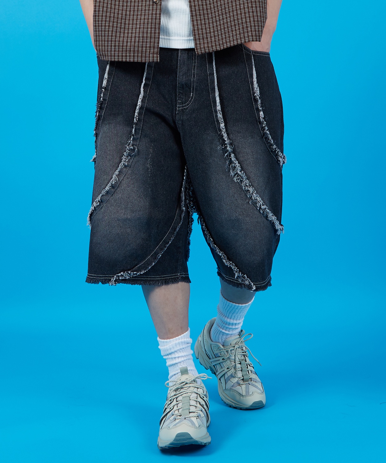 カーゴパンツ メンズ レディース バギー ショーツ デニム Tシャツ アメカジ カジュアル スケーター ストリート 古着MIX 韓国 | improves | 02