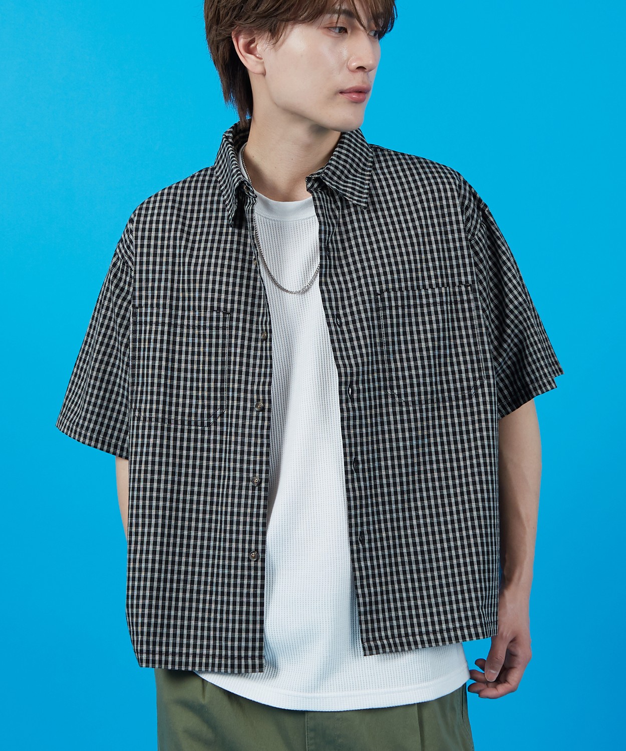 半袖シャツ メンズ レディース チェックシャツ 新生活 公園 オーバーサイズ 大きめ アメカジ カジュアル スケーター ストリート 古着MIX 韓国 | improves | 03
