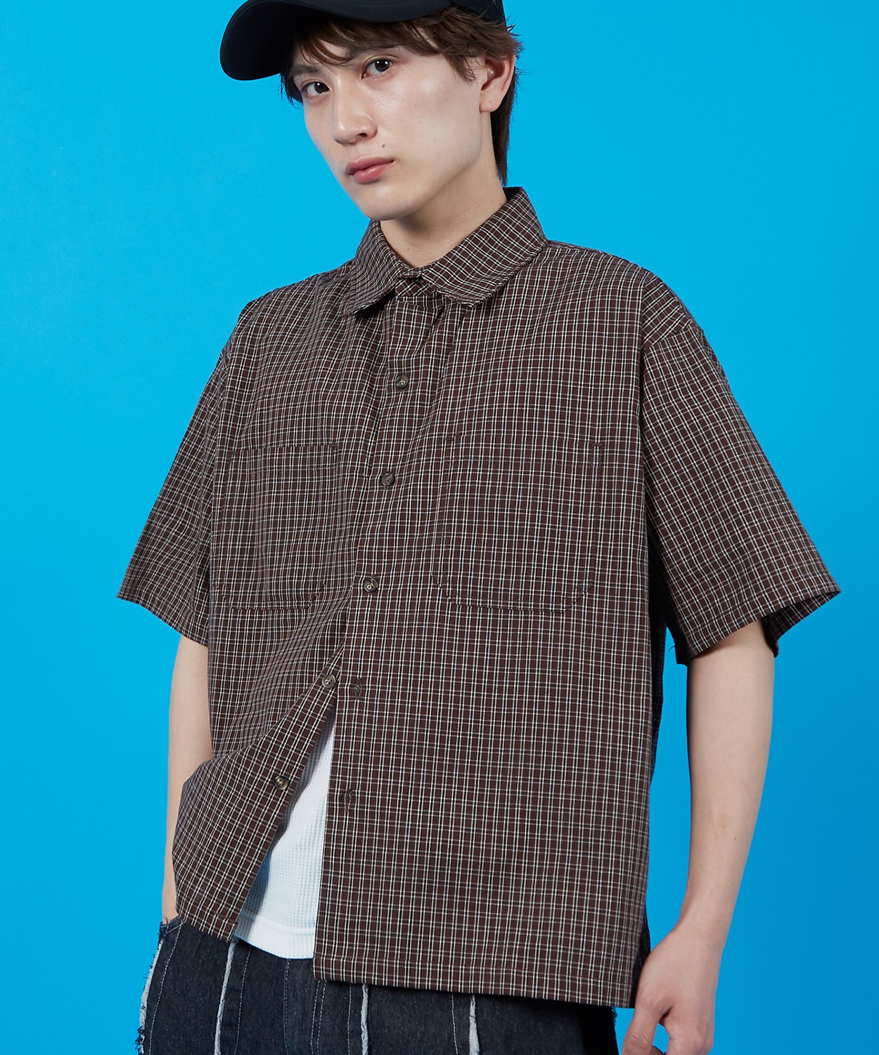 半袖シャツ メンズ レディース チェックシャツ 新生活 公園 オーバーサイズ 大きめ アメカジ カジュアル スケーター ストリート 古着MIX 韓国 | improves | 02