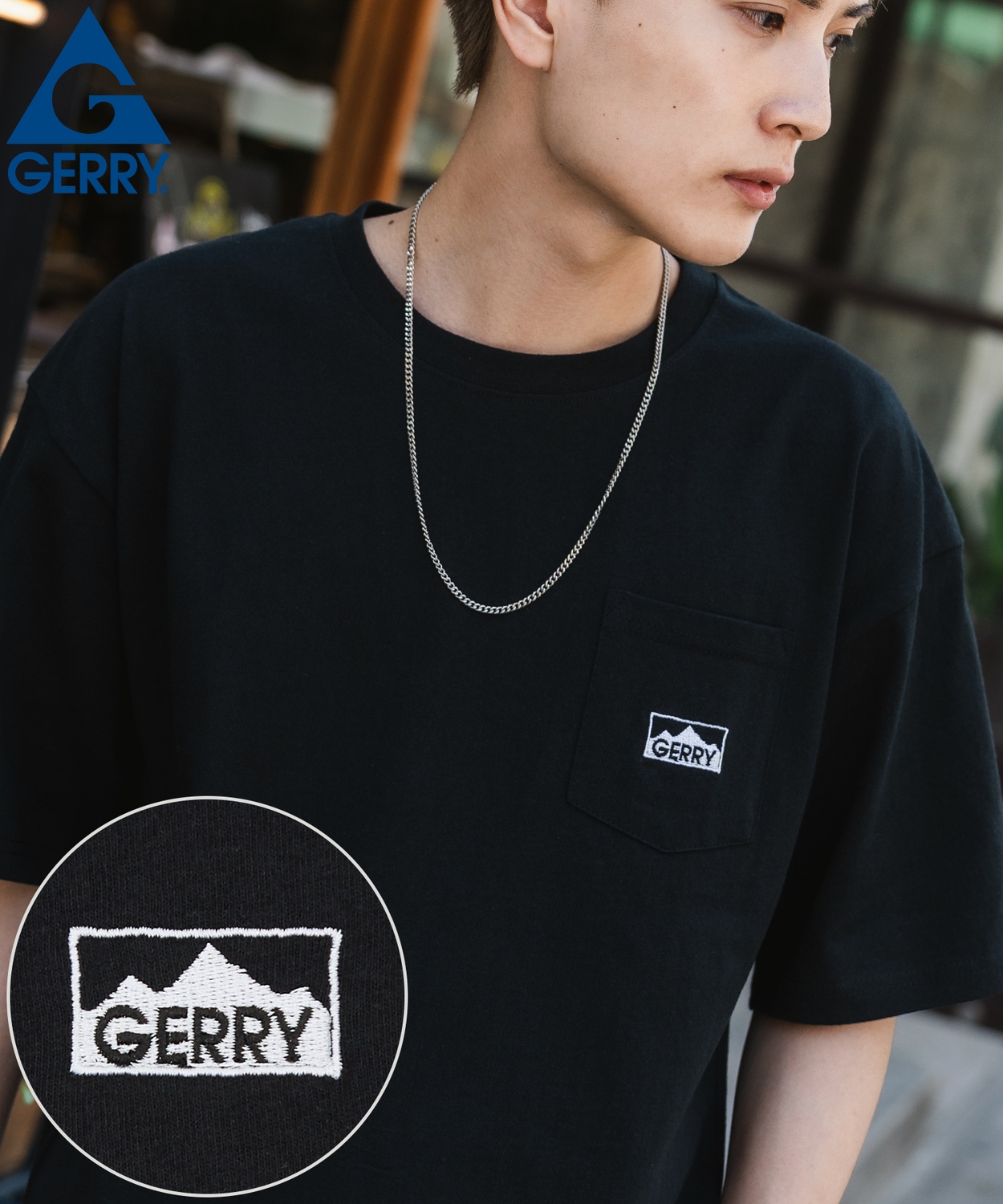 半袖Tシャツ メンズ GERRY ジェリー 別注 マウントロゴ ワンポイント 刺しゅう 半袖T カットソー ポケT アウトドア ストリート アメカジ 古着MIX | GERRY | 01