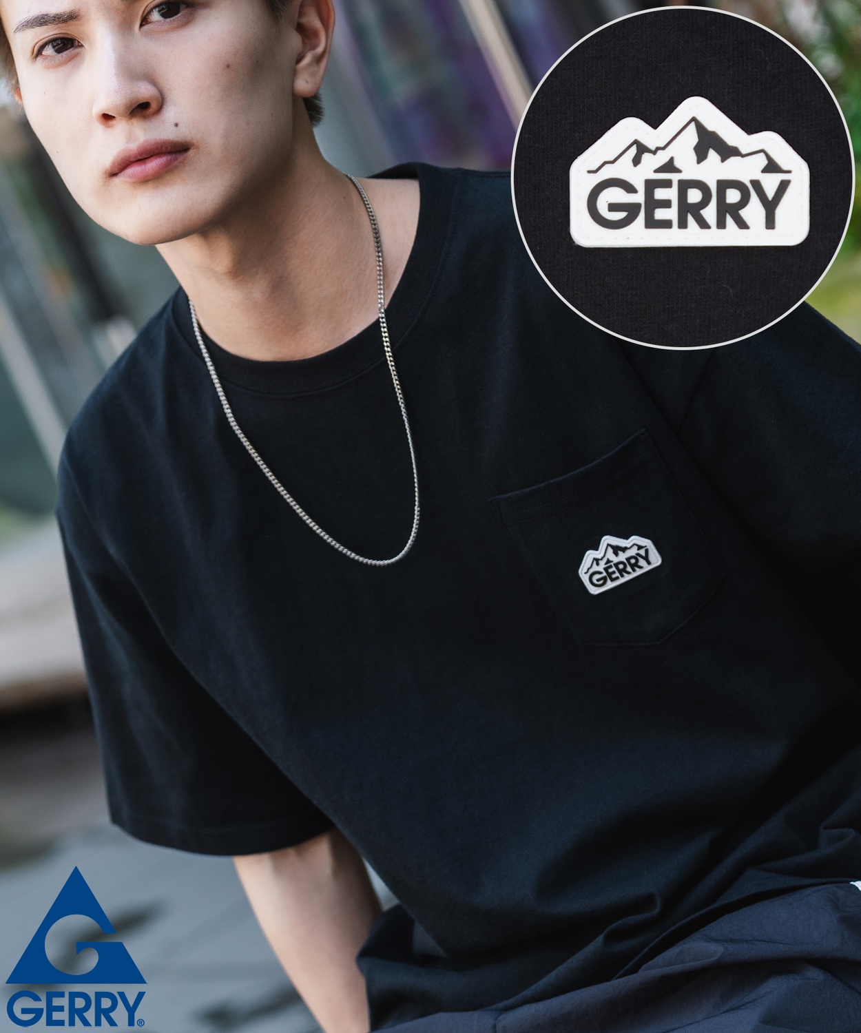 半袖Tシャツ メンズ GERRY ジェリー 別注 マウントロゴ シリコンワッペン 半袖T カットソー ポケT アウトドア ストリート アメカジ 古着MIX | GERRY | 01