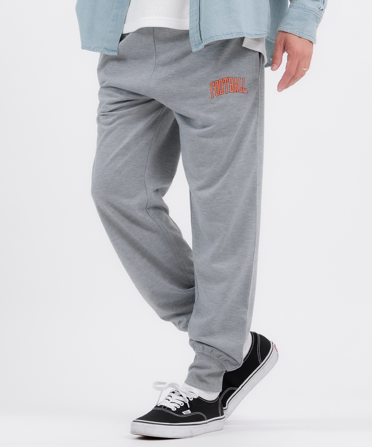 スウェットパンツ メンズ レディース カレッジロゴ プリント 裏毛 ジョガーパンツ カジュアル アメカジ スケーター ストリート 韓国 ブラック グレー | improves | 01