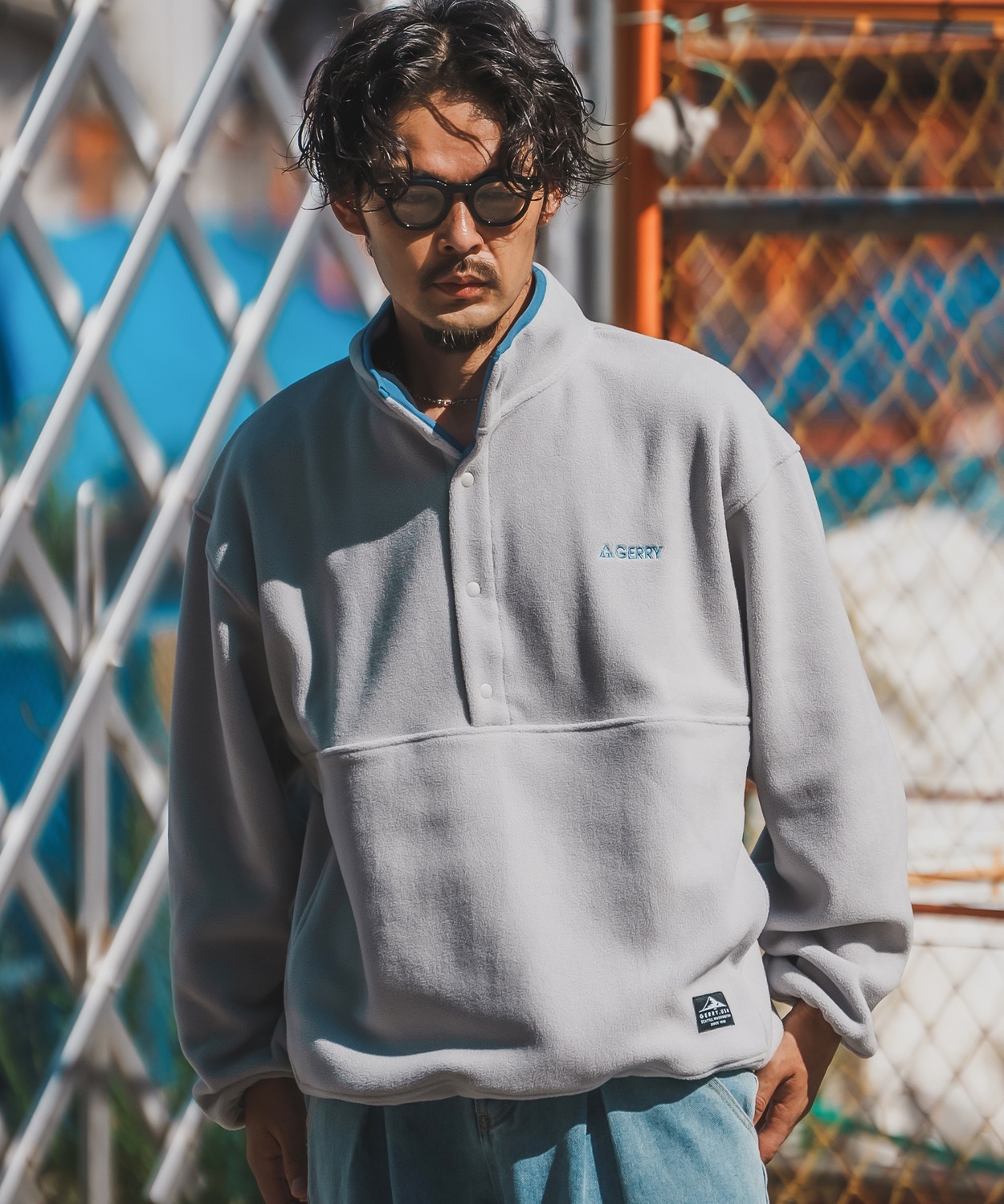 フリース メンズ GERRY ジェリー ハーフスナップ プルオーバー ライトアウター アウトドア ストリート アメカジ 古着MIX ホワイト ブラック イエロー | GERRY | 02