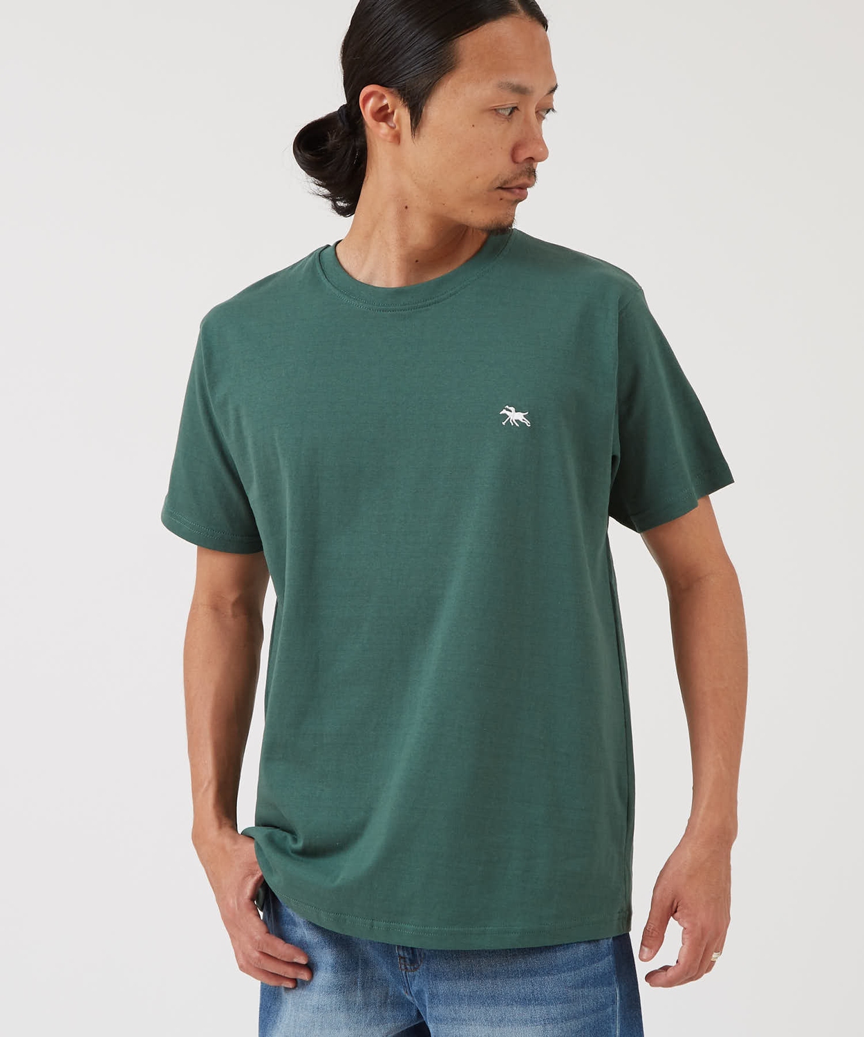 半袖Tシャツ メンズ POLOCHAMPS バッグロゴ ポニー カットソー 大きめ カジュアル ストリート ブラック チャコール ホワイト | improves | 01