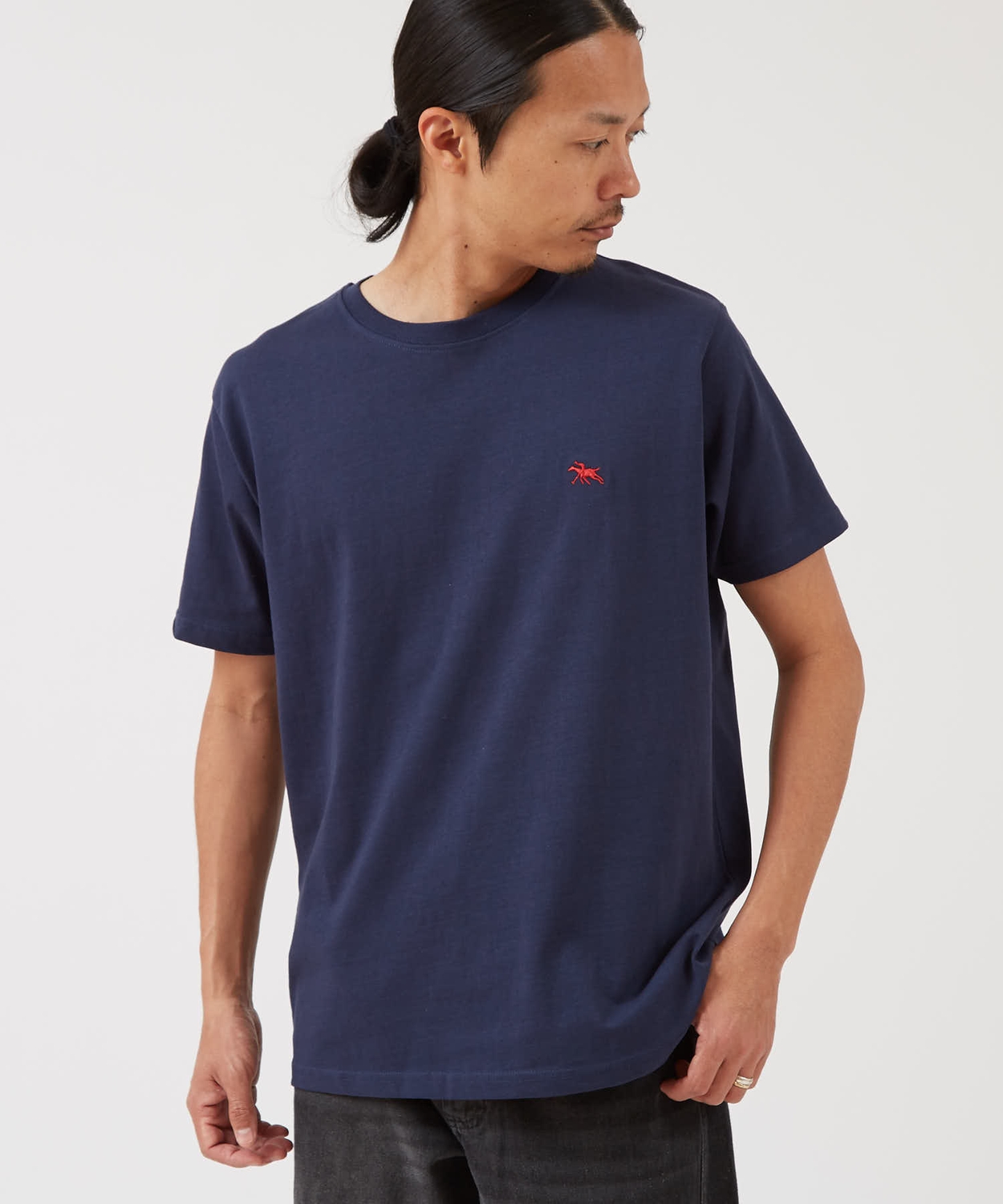 半袖Tシャツ メンズ POLOCHAMPS バッグロゴ ポニー カットソー 大きめ カジュアル ストリート ブラック チャコール ホワイト | improves | 08