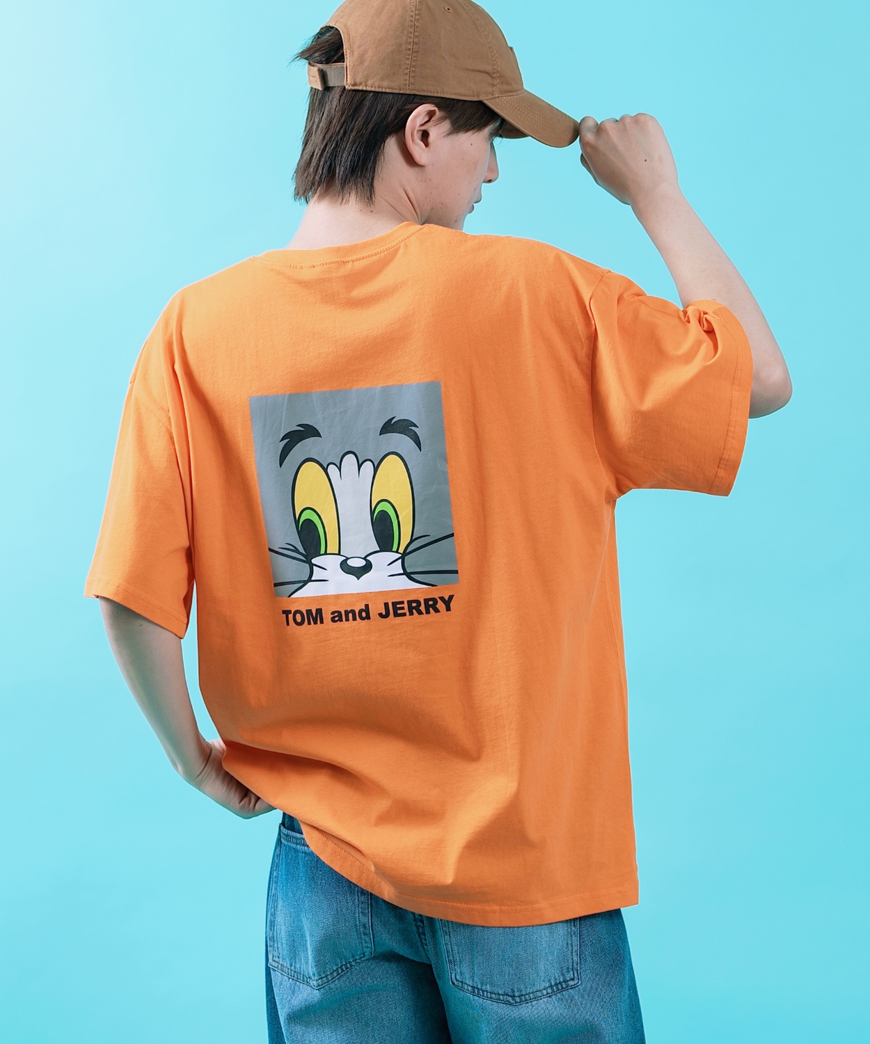 半袖Tシャツ メンズ TOM&JERRY トムとジェリー プリント カットソー カートゥーン 大きめ アメカジ カジュアル スケーター ストリート 古着MIX | improves | 01
