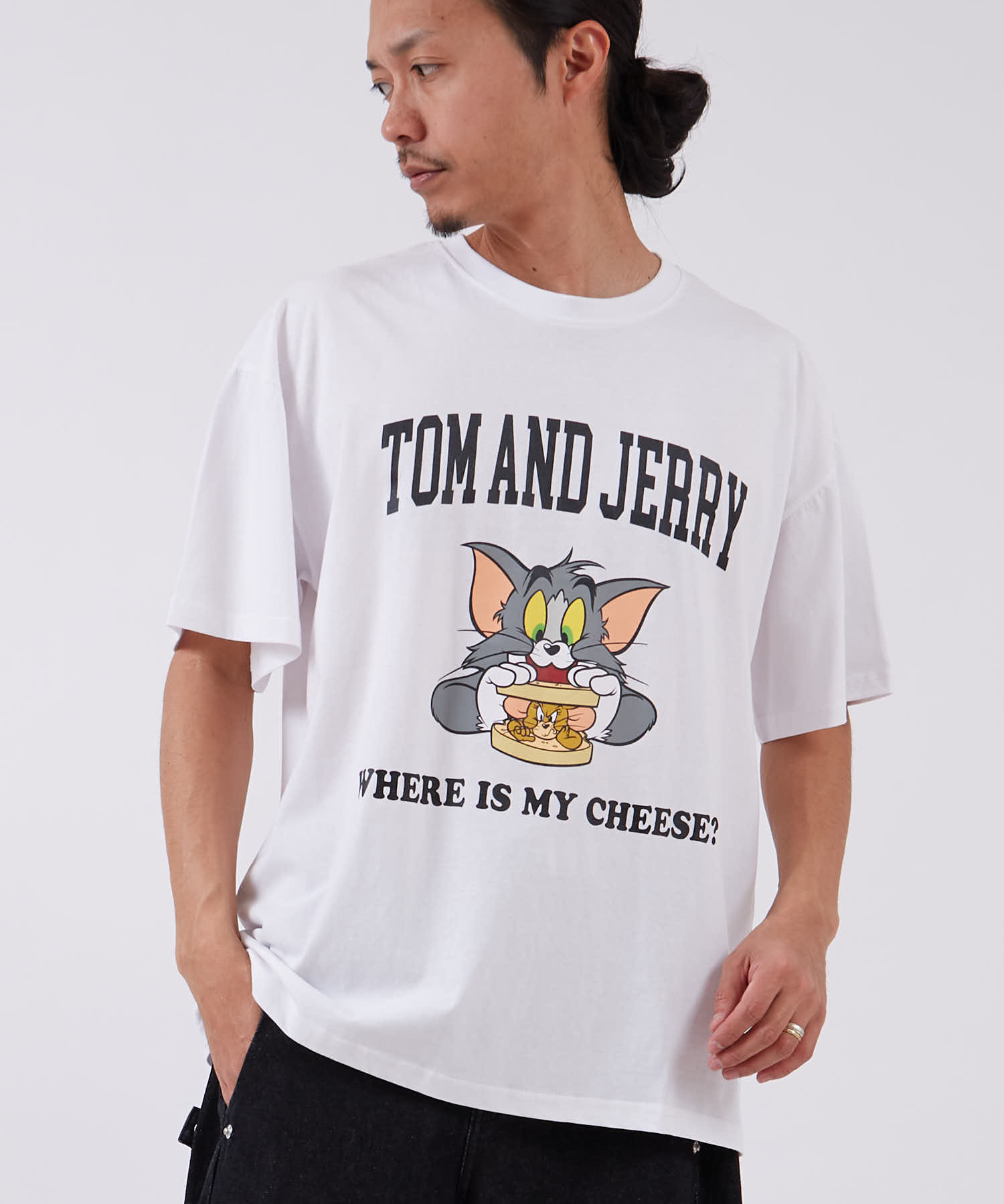 半袖Tシャツ メンズ TOM&JERRY トムとジェリー プリント カットソー カートゥーン 大きめ アメカジ カジュアル スケーター ストリート 古着MIX | improves | 02