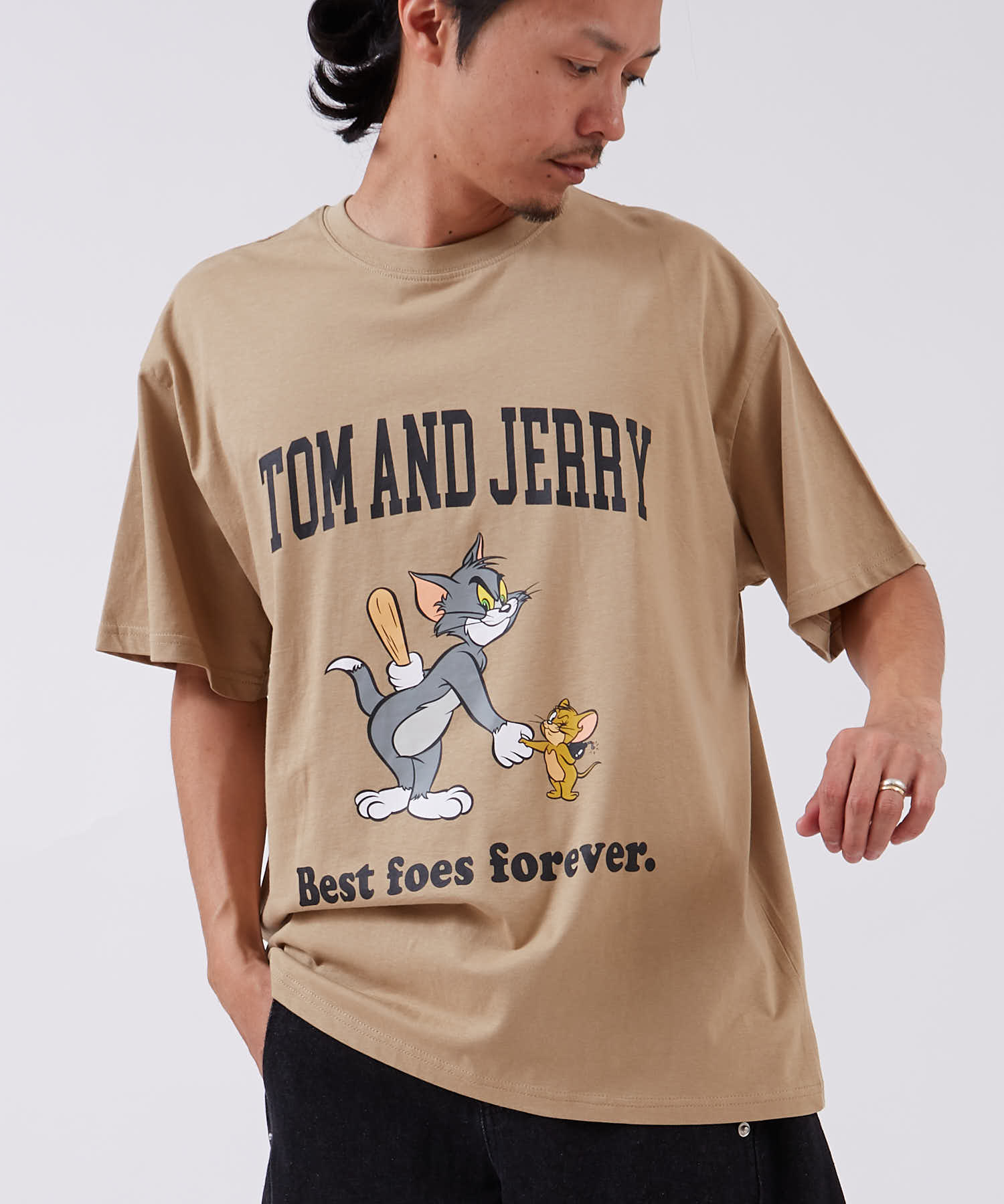 半袖Tシャツ メンズ TOM&JERRY トムとジェリー プリント カットソー カートゥーン 大きめ アメカジ カジュアル スケーター ストリート 古着MIX | improves | 04
