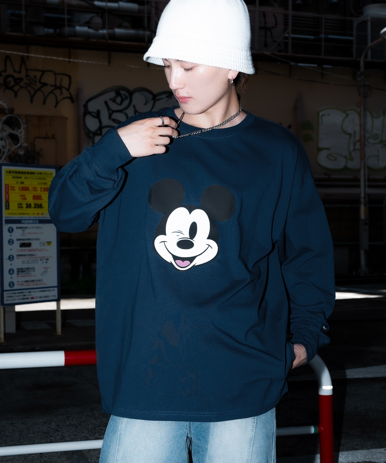 Tシャツ メンズ レディース ミッキーマウス グッズ キャラT キャラクター トップス 綿100％ ロング スリーブ カジュアル ストリート スケーター 古着MIX | improves | 02