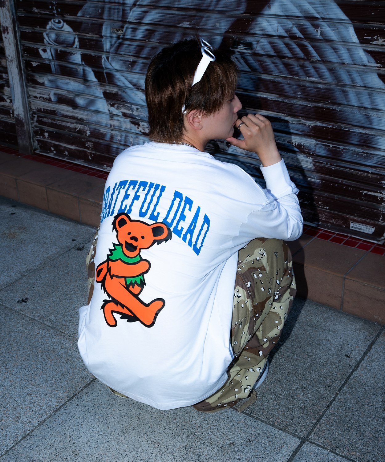 長袖Tシャツ メンズ GRATEFUL DEAT グレイトフルデッド キャラT キャラクター トップス ロンT ルーズフィット ゆったり アメカジ ストリート スケーター | improves | 01