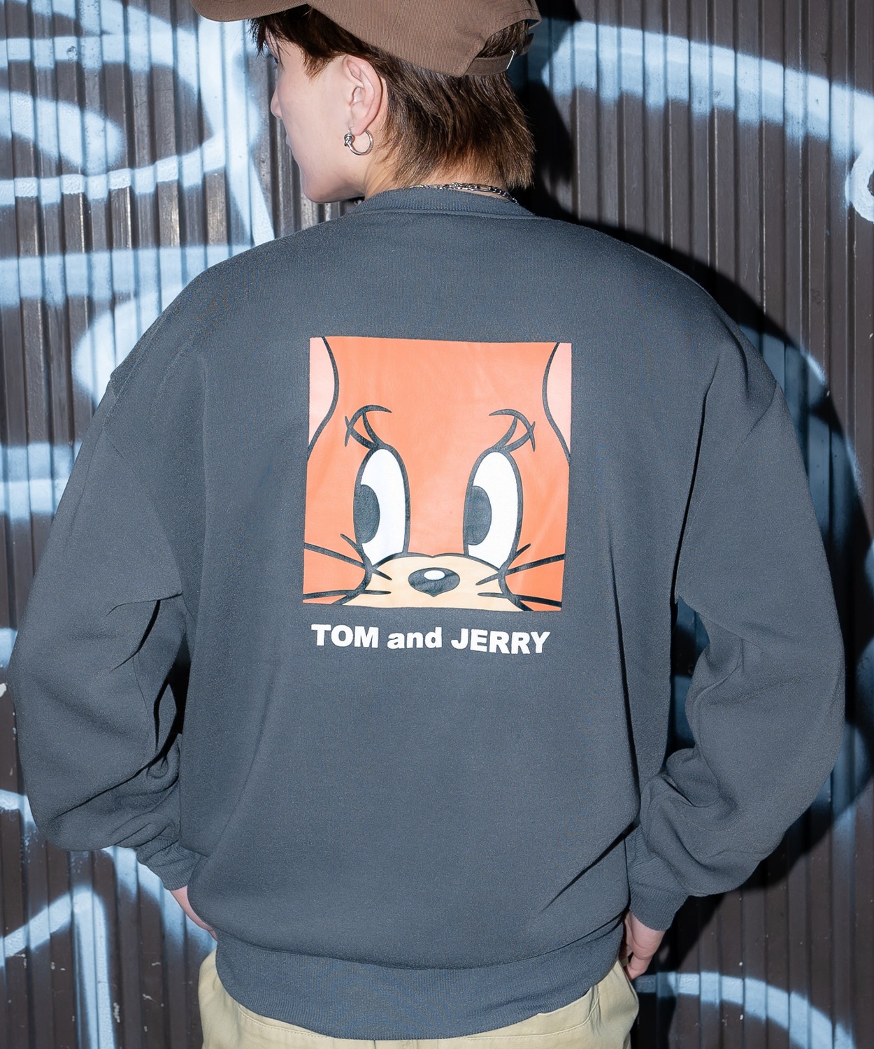 トレーナー メンズ TOM&JERRY  トムとジェリー バックプリント 裏起毛 スウェット クルーネック カートゥーン 大きめ アメカジ ストリート 古着MIX 韓国 | improves | 03