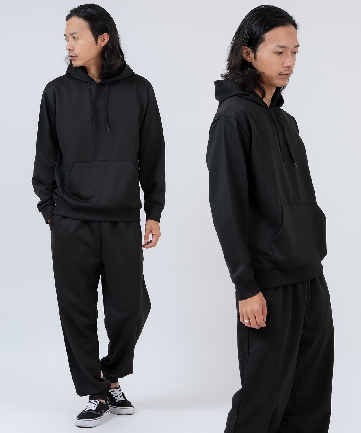 セットアップ メンズ スウェット 上下セット スムース 裏毛 プルパーカー ジョガーパンツ ルームウェア オーバーサイズ ビッグシルエット 無地 ストリート 韓国 | improves | 01