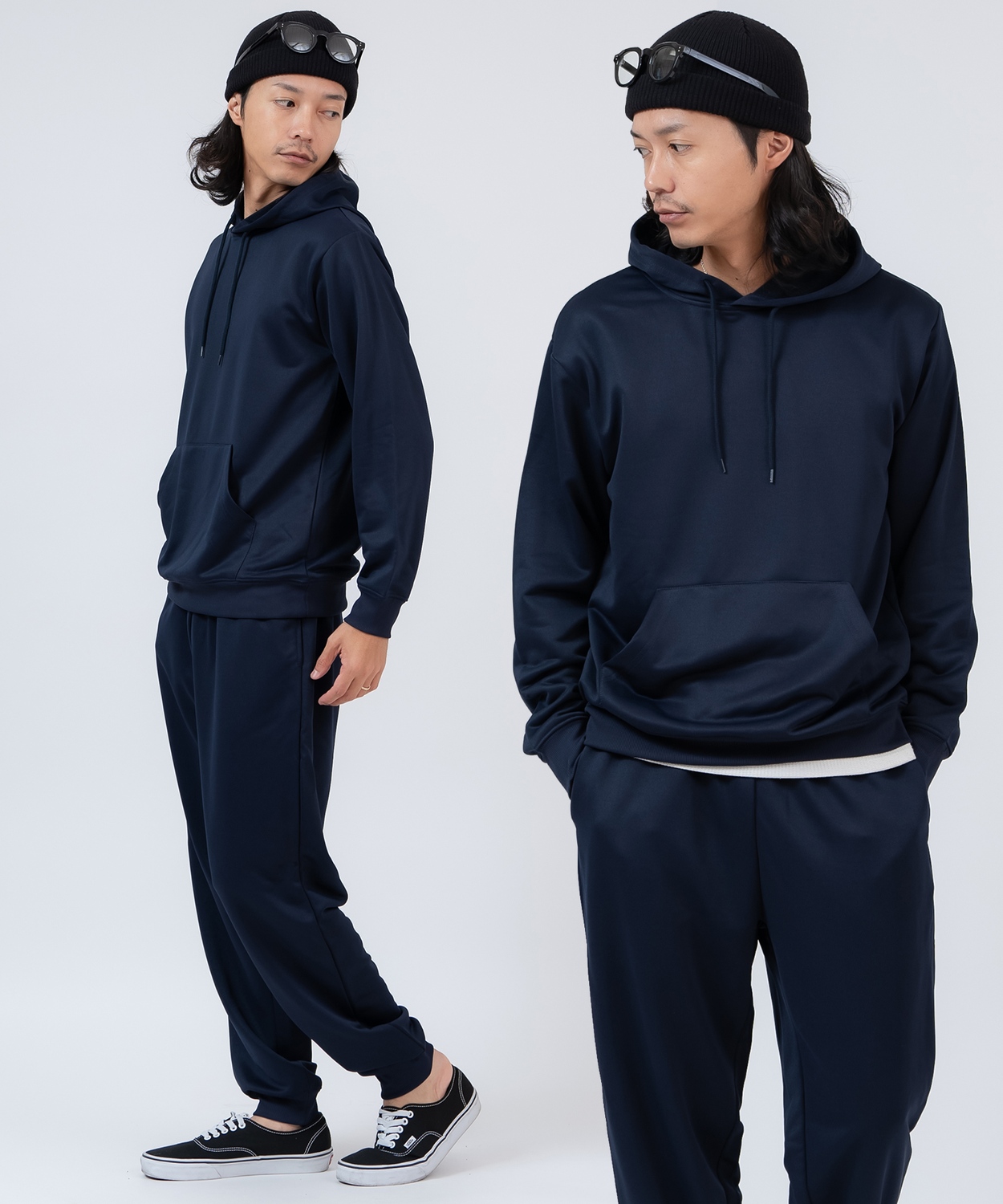 セットアップ メンズ スウェット 上下セット スムース 裏毛 プルパーカー ジョガーパンツ ルームウェア オーバーサイズ ビッグシルエット 無地 ストリート 韓国 | improves | 04