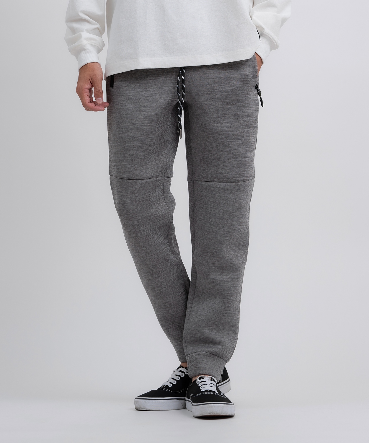 ジョガーパンツ メンズ イージーパンツ トラックパンツ ベーシック スポーツミックス テック カジュアル Y2K ストリート ブラック グレー | improves | 02