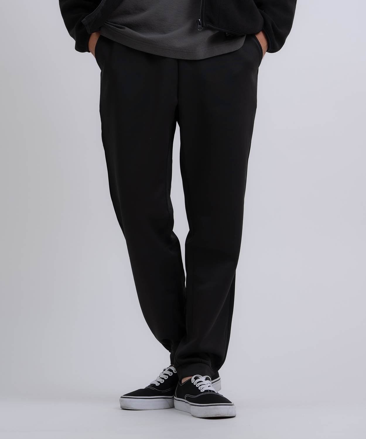 ジョガーパンツ メンズ ライン イージーパンツ トラックパンツ ベーシック スポーツミックス テック カジュアル Y2K ストリート ブラック グレー | improves | 02