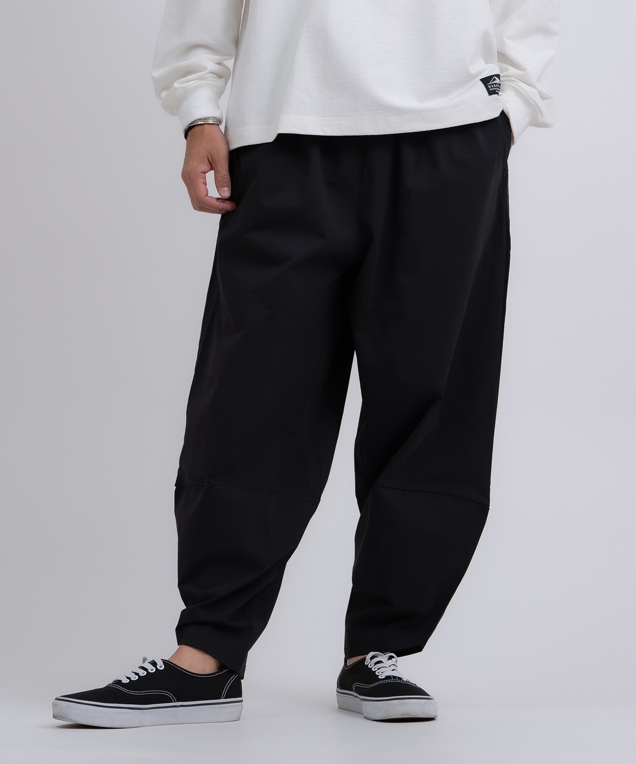 ワイドパンツ メンズ ストレッチ 快適 伸縮 アラジンパンツ バルーンシルエット ボトムス イージーパンツ 9分丈 部屋着 ルームウェア カジュアル ストリート | improves | 01