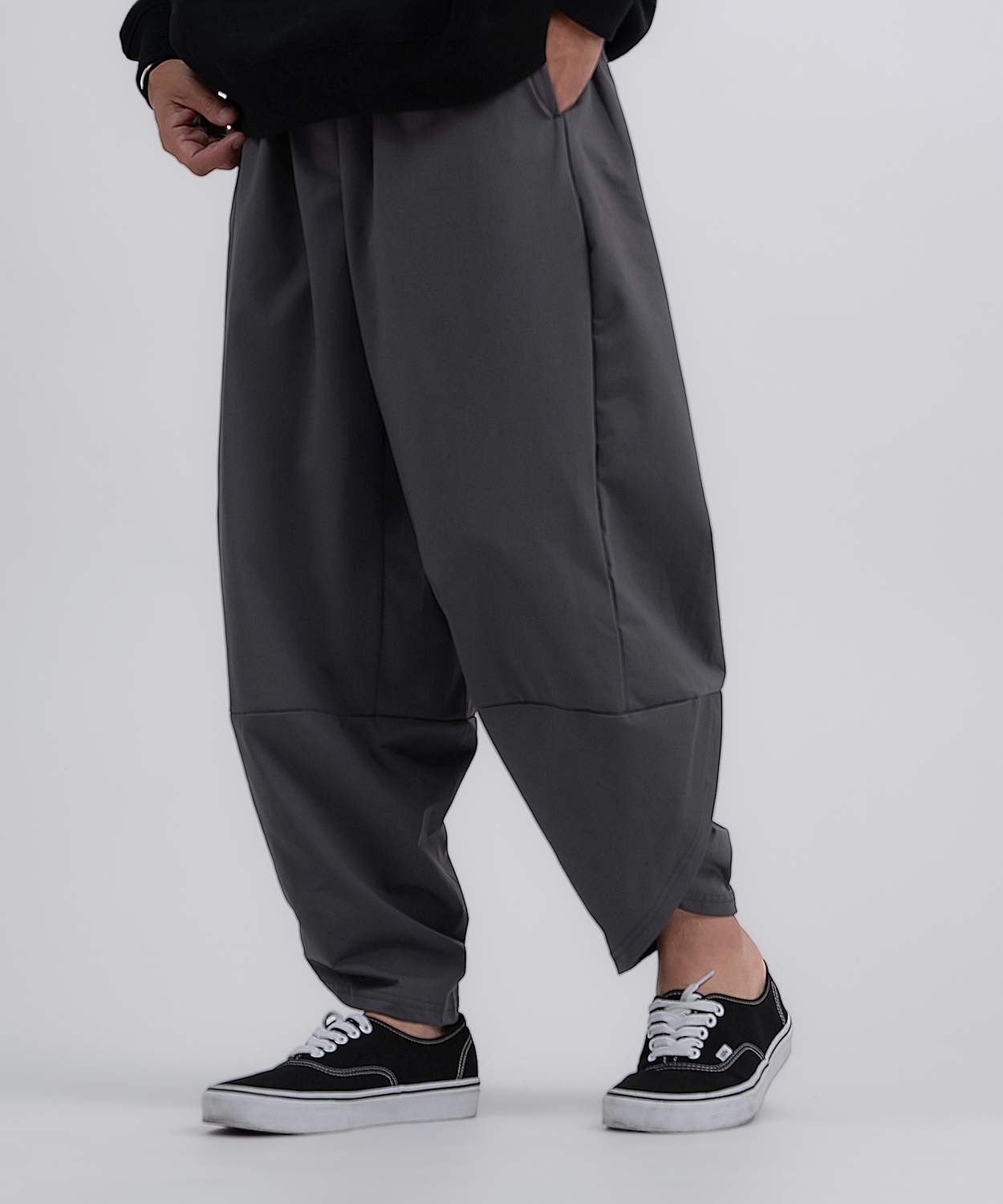 ワイドパンツ メンズ ストレッチ 快適 伸縮 アラジンパンツ バルーンシルエット ボトムス イージーパンツ 9分丈 部屋着 ルームウェア カジュアル ストリート | improves | 03