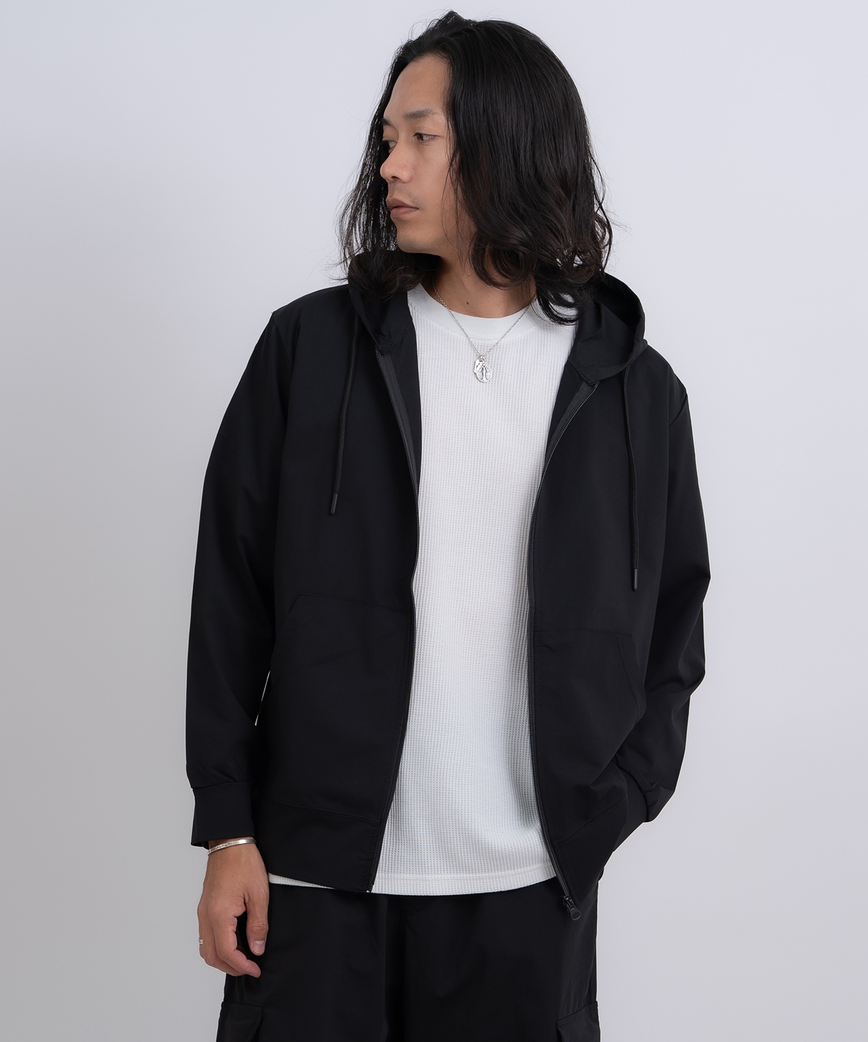 パーカー メンズ ジップアップ 薄手 フーディー フード ストレッチ ジム ワークアウト スポーツMIX 無地 ルームウェア スポーツMIX 韓国ファッション | improves | 01