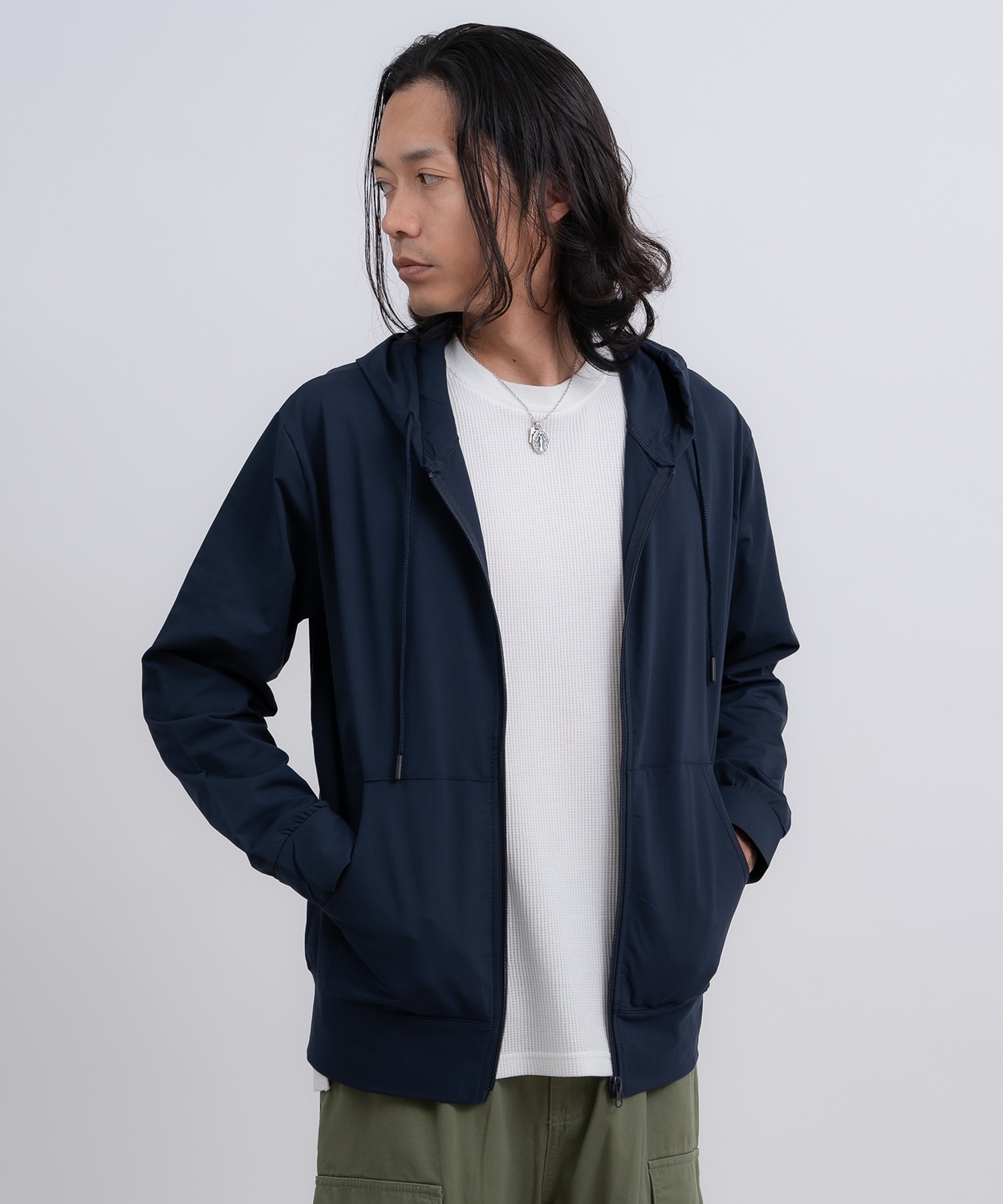 パーカー メンズ ジップアップ 薄手 フーディー フード ストレッチ ジム ワークアウト スポーツMIX 無地 ルームウェア スポーツMIX 韓国ファッション | improves | 02