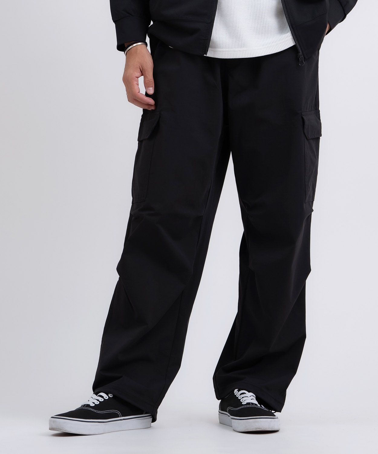 カーゴパンツ メンズ レディース ボトムス ワイド ルーズ イージーパンツ ストレッチ 天竺 ジョガーパンツ ゆったり ストリート 古着MIX 韓国ファッション | improves | 01