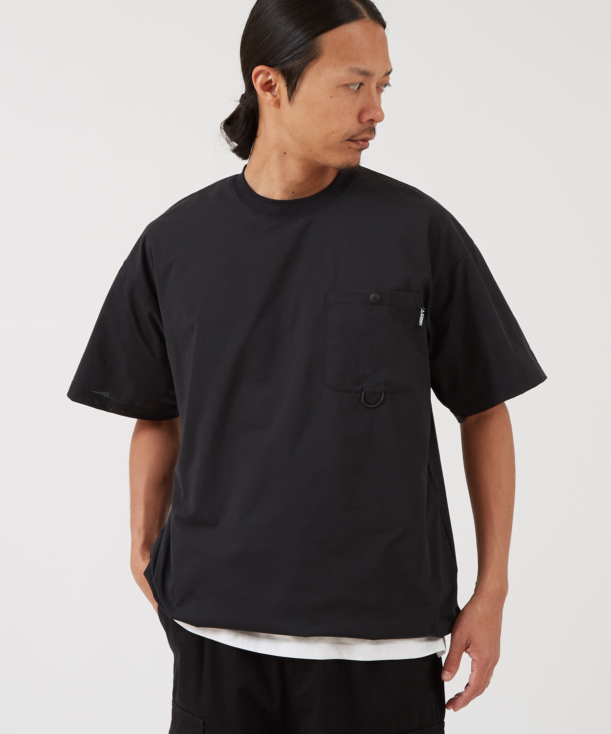 半袖Tシャツ メンズ GERRY ジェリー 裾ドローコード ドットエアー カットソー アウトドア ストリート アメカジ 古着MIX ブラック カーキ | GERRY | 01