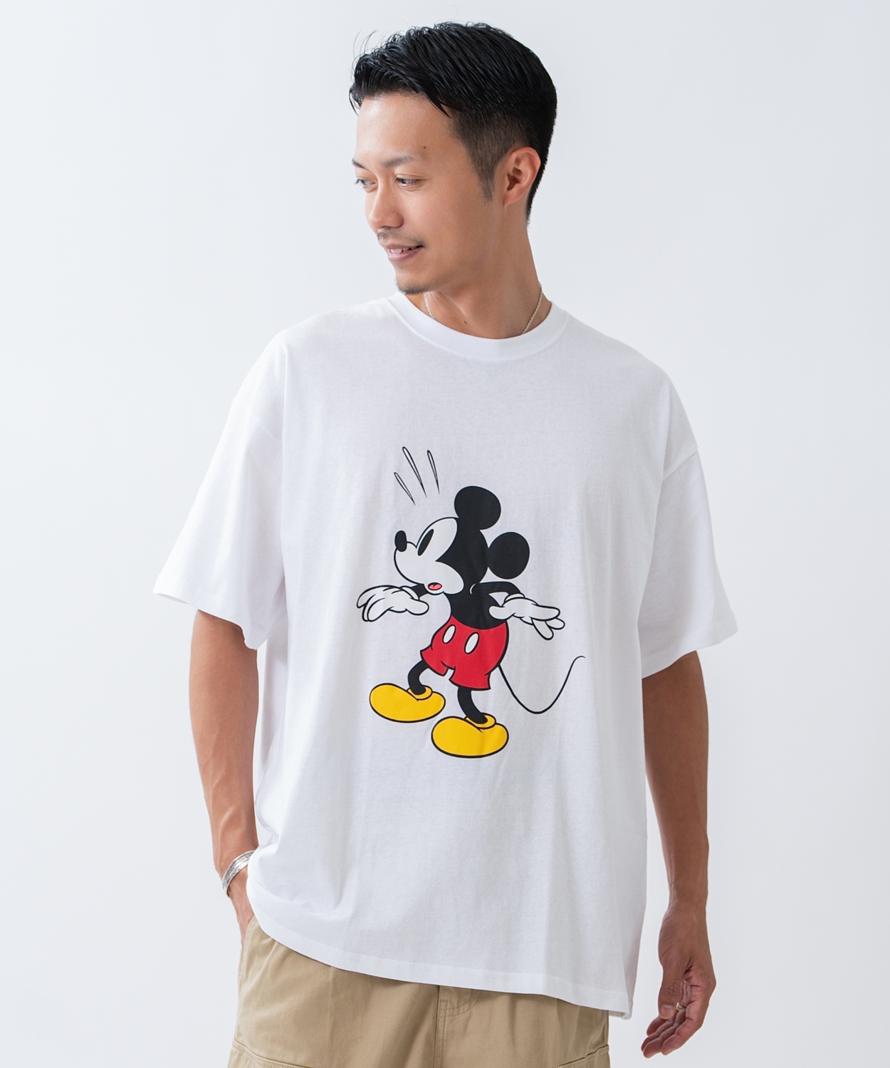 カットソー メンズ ミッキーマウス キャラT キャラクター 半袖 Tシャツ トップス 綿100％ カジュアル アメカジ ストリート スケーター 古着MIX | improves | 01