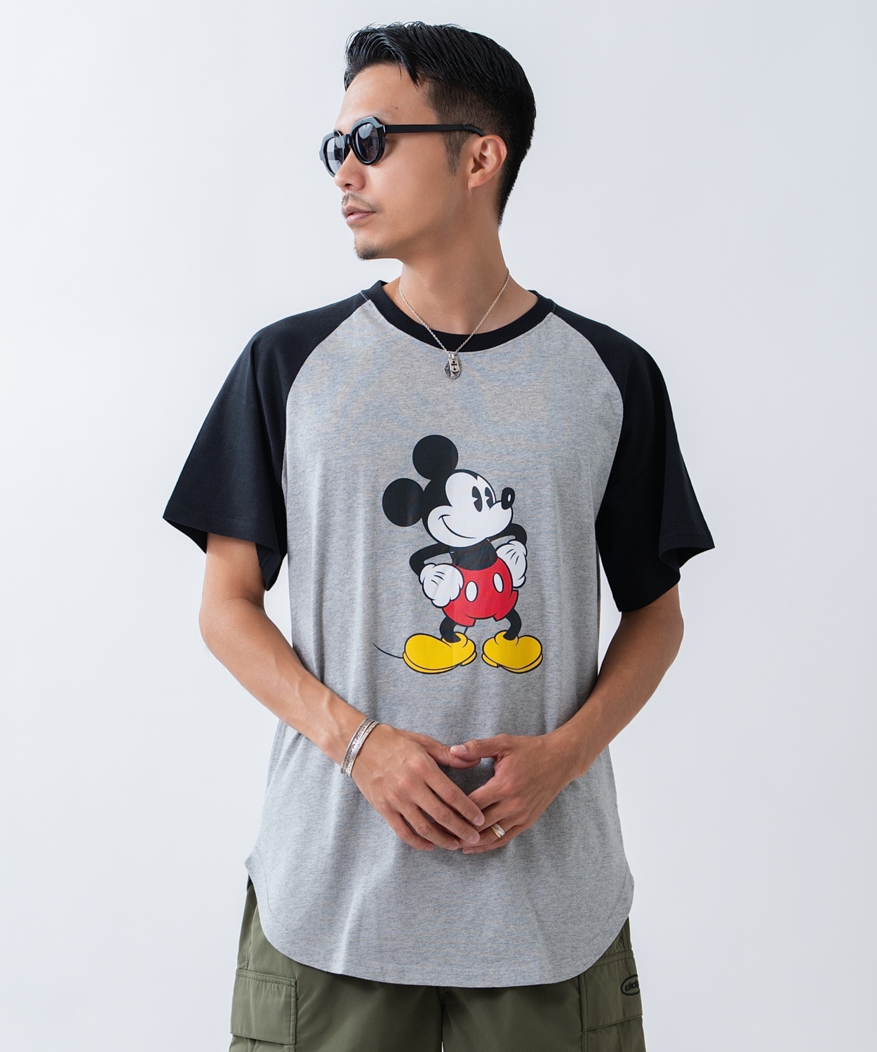 カットソー メンズ ミッキーマウス キャラT キャラクター 半袖 Tシャツ トップス ラグラン 綿100％ カジュアル アメカジ ストリート スケーター 古着MIX | improves | 03