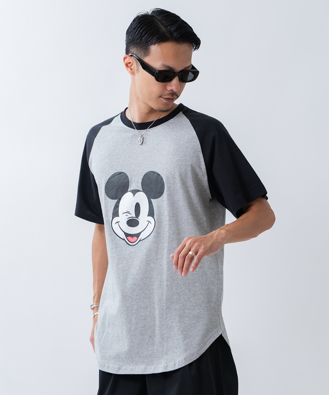 カットソー メンズ ミッキーマウス キャラT キャラクター 半袖 Tシャツ トップス ラグラン 綿100％ カジュアル アメカジ ストリート スケーター 古着MIX | improves | 02