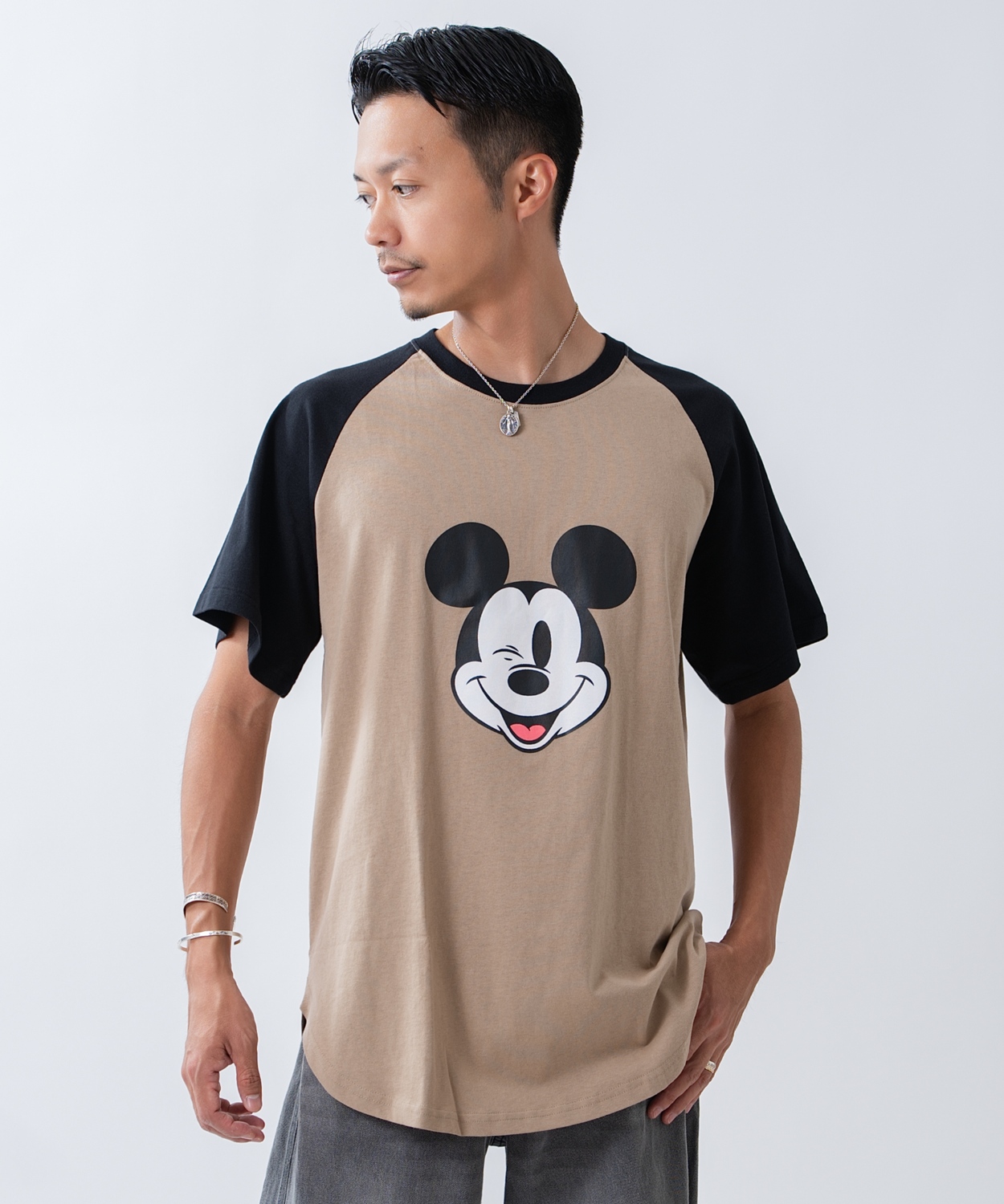 カットソー メンズ ミッキーマウス キャラT キャラクター 半袖 Tシャツ トップス ラグラン 綿100％ カジュアル アメカジ ストリート スケーター 古着MIX | improves | 03