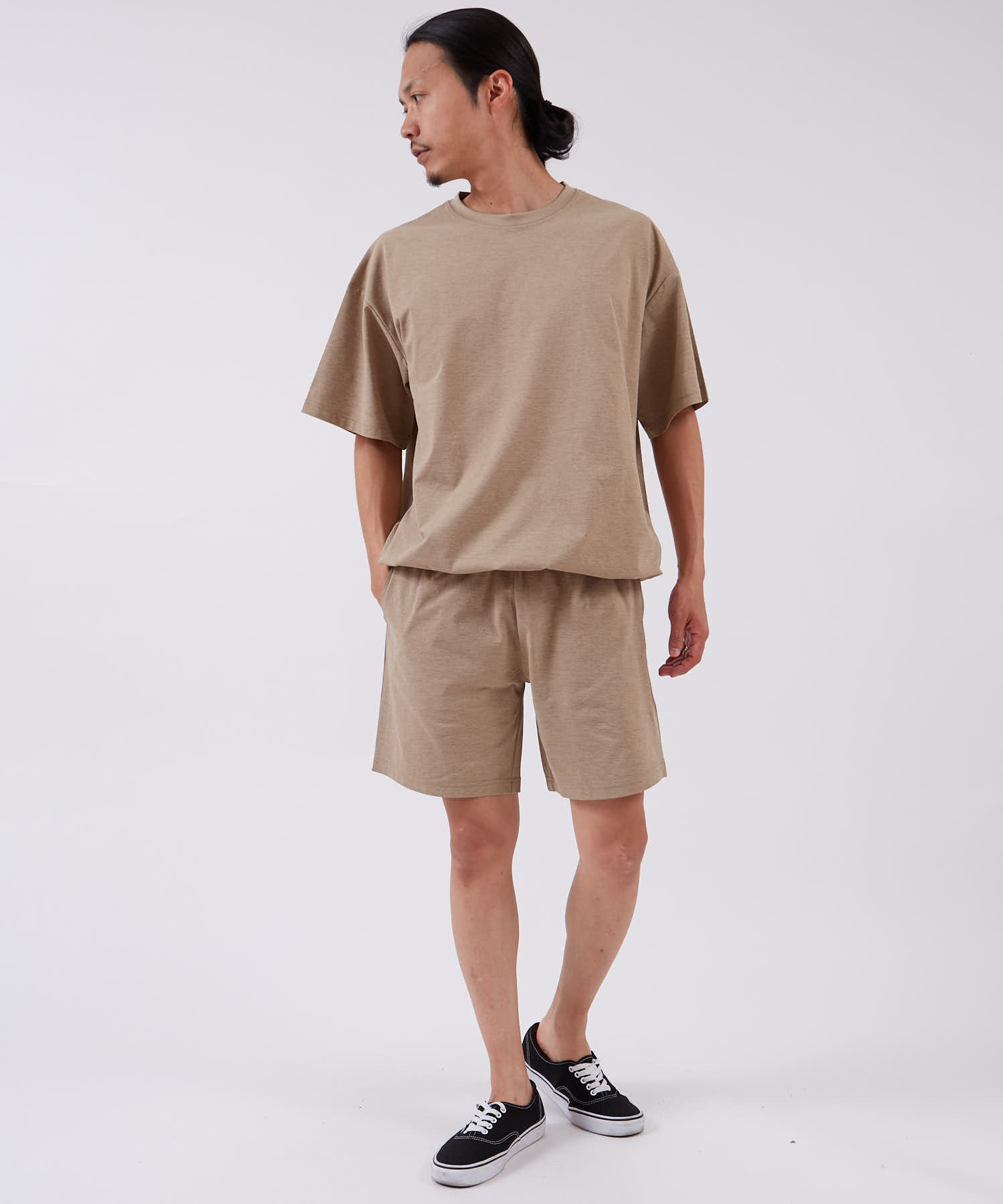 セットアップ 半袖Tシャツ ハーフパンツ メンズ SHISKY 上下 2点組 ドライ 速乾 無地 ビッグシルエット ワイド ストリート カジュアル 夏 | improves | 01