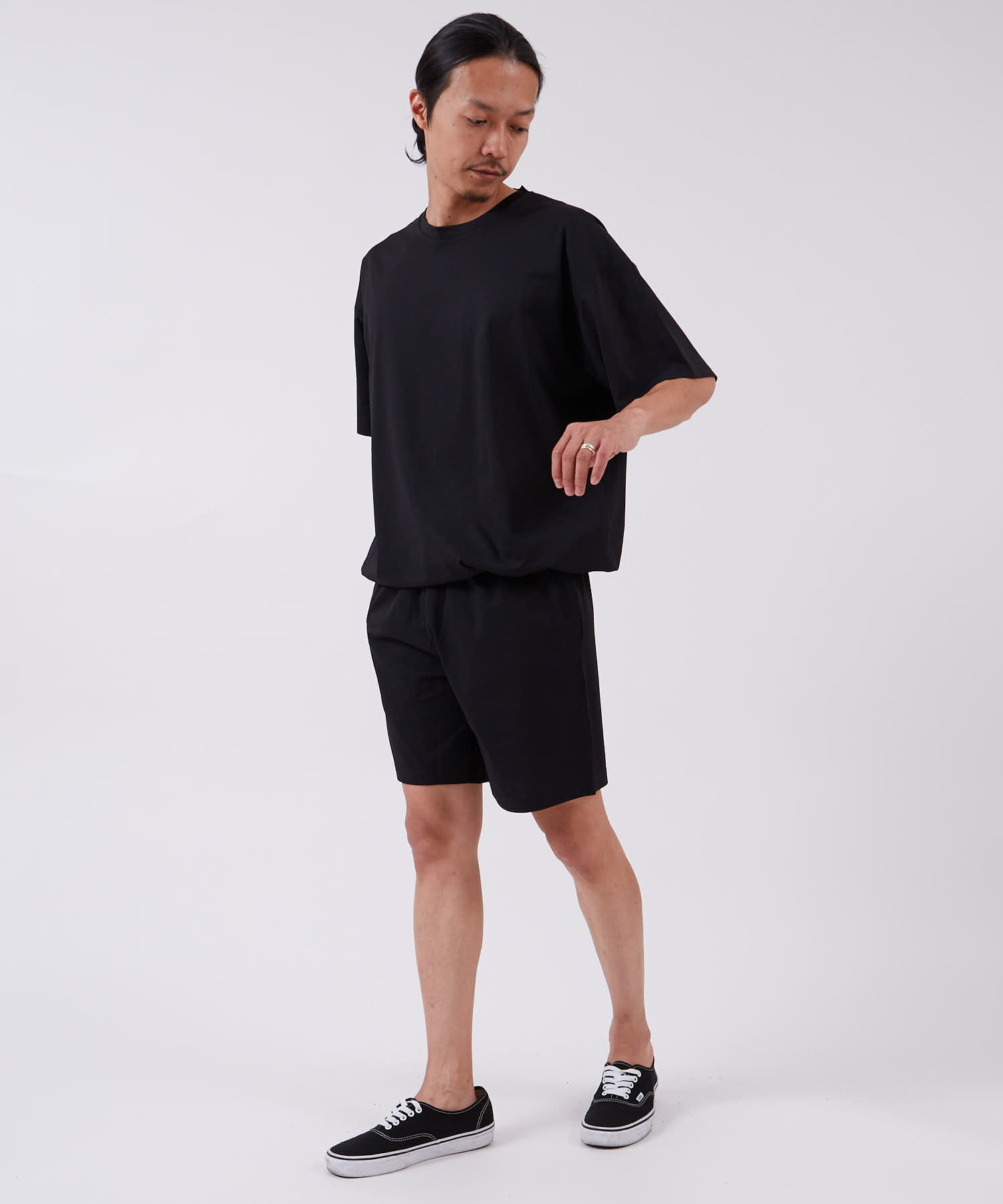 セットアップ 半袖Tシャツ ハーフパンツ メンズ SHISKY 上下 2点組 ドライ 速乾 無地 ビッグシルエット ワイド ストリート カジュアル 夏 | improves | 03