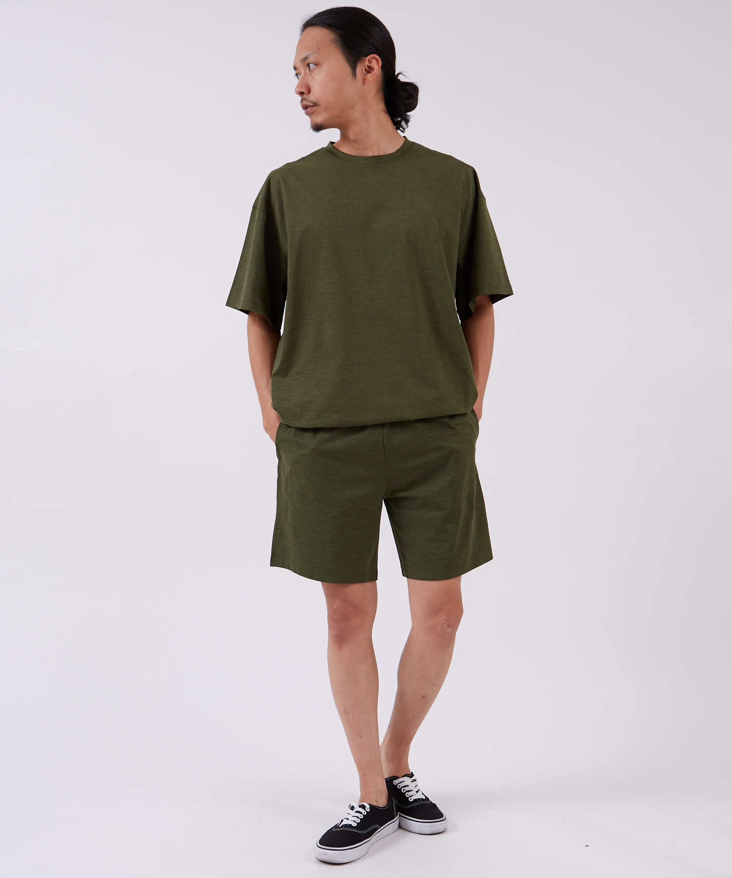 セットアップ 半袖Tシャツ ハーフパンツ メンズ SHISKY 上下 2点組 ドライ 速乾 無地 ビッグシルエット ワイド ストリート カジュアル 夏 | improves | 04