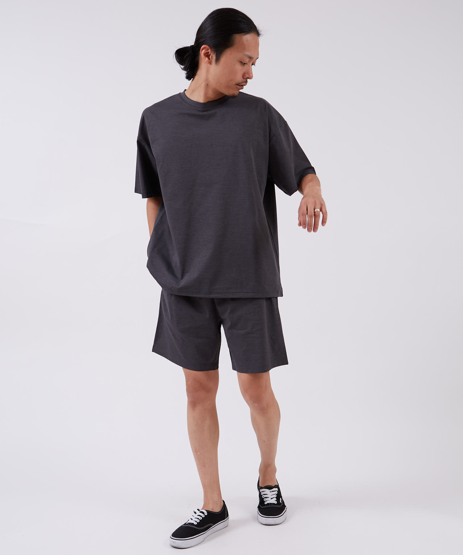 セットアップ 半袖Tシャツ ハーフパンツ メンズ SHISKY 上下 2点組 ドライ 速乾 無地 ビッグシルエット ワイド ストリート カジュアル 夏 | improves | 05