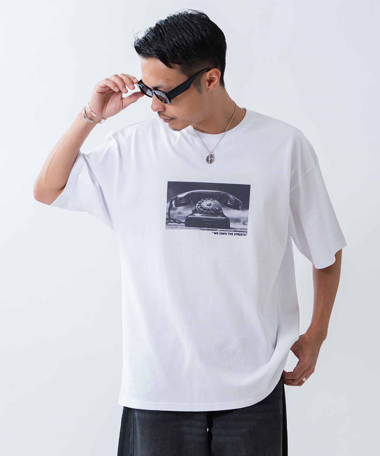 半袖Tシャツ メンズ レディース　オリジナルプリント　フォンフォト　半袖Tシャツ カットソー カジュアル アメカジ ストリート 韓国ファッション | improves | 01