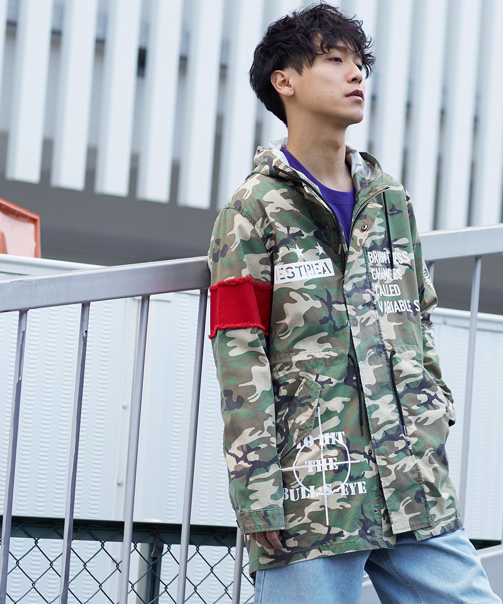 モッズコート メンズ M 51 ロング 迷彩 ジャケット 迷彩柄 カモフラ カーキ ミリタリーコート 春 アウター ロング丈 コート Improves インプローブス 通販 Yahoo ショッピング