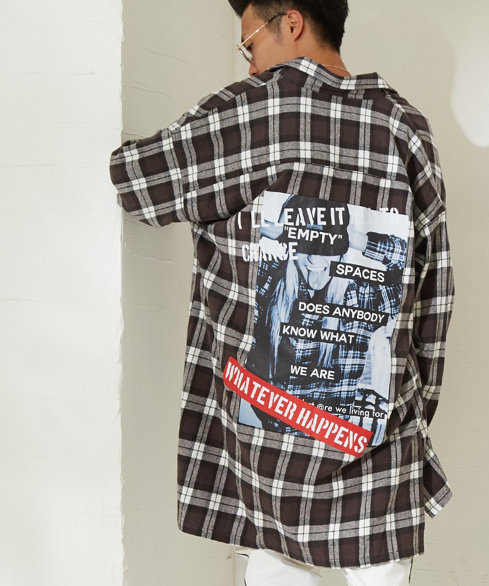 チェックシャツ メンズ 韓国 ファッション ビッグシルエット シャツ 長袖シャツ ビッグシャツ ジャケット ショップコート 黒 Improves Improves インプローブス 通販 Yahoo ショッピング