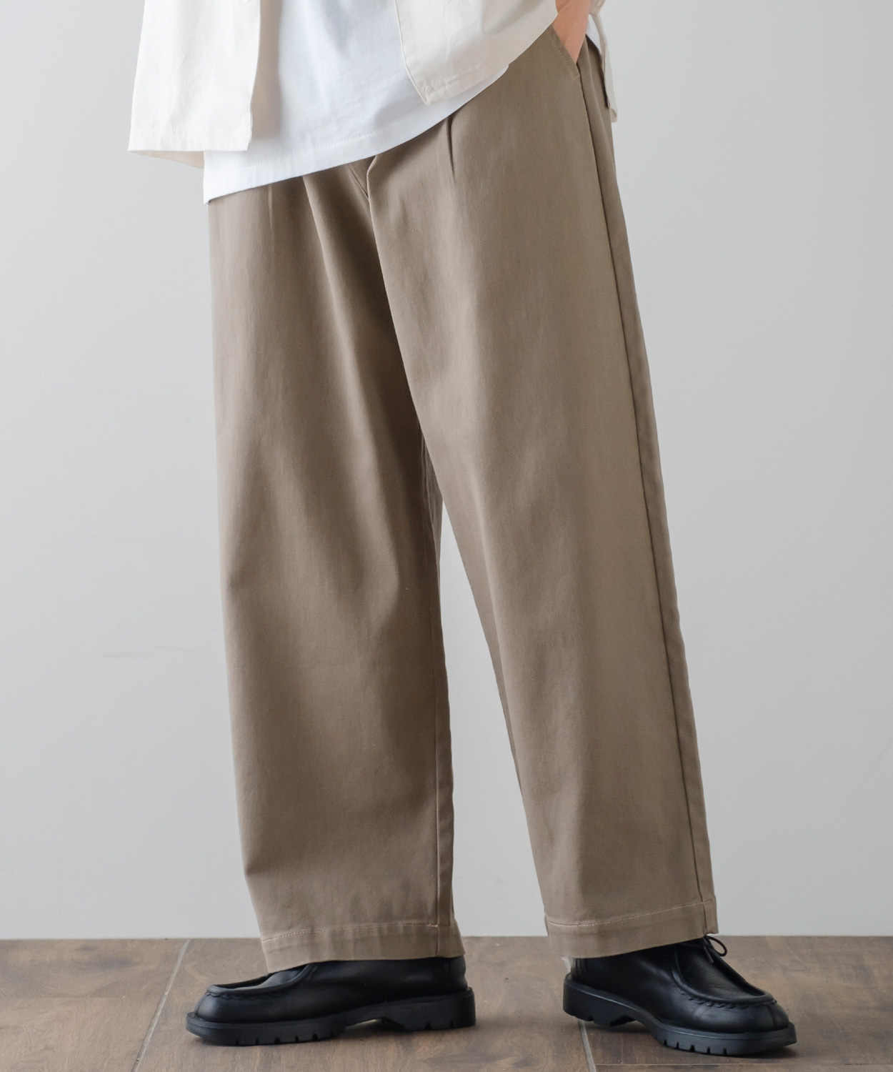 カツラギ ワイド タックパンツ メンズ レディース スラックス ワイドパンツ ワークパンツ バギーパンツ ゆったり 大きい ストリート スケボー アメカジ | improves | 03