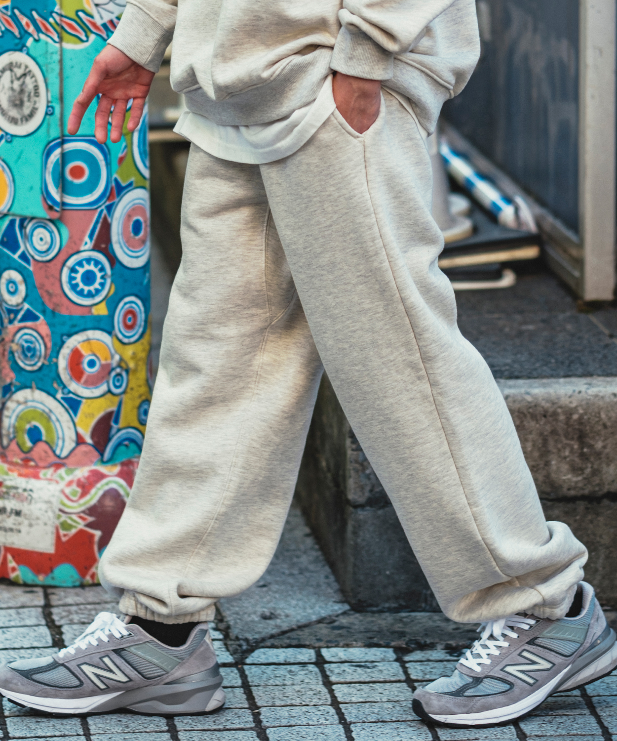 スウェットパンツ メンズ 13.4オンス ヘビーウエイト 裏毛 ジョガーパンツ スエット オーバーサイズ シンプル 古着MIX スポーティー アスレジャー ストリート | improves | 01