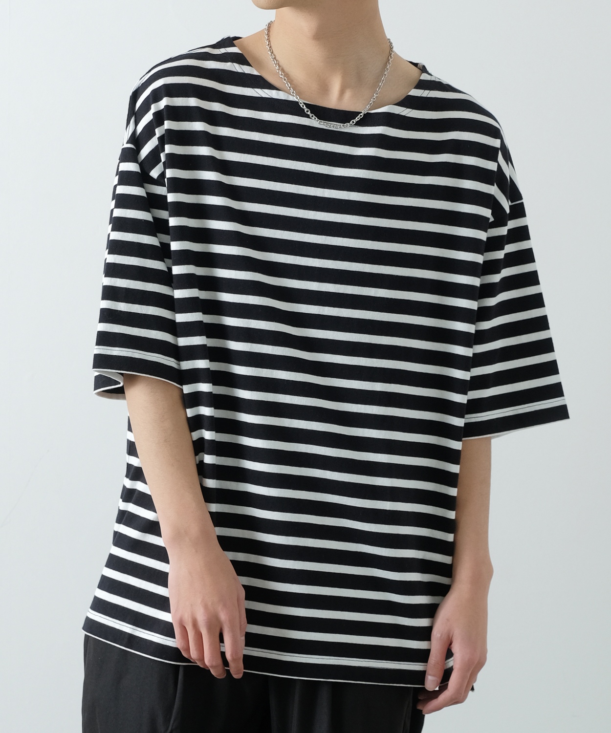 improves（インプローブス） 五分袖Tシャツ メンズ ボートネック