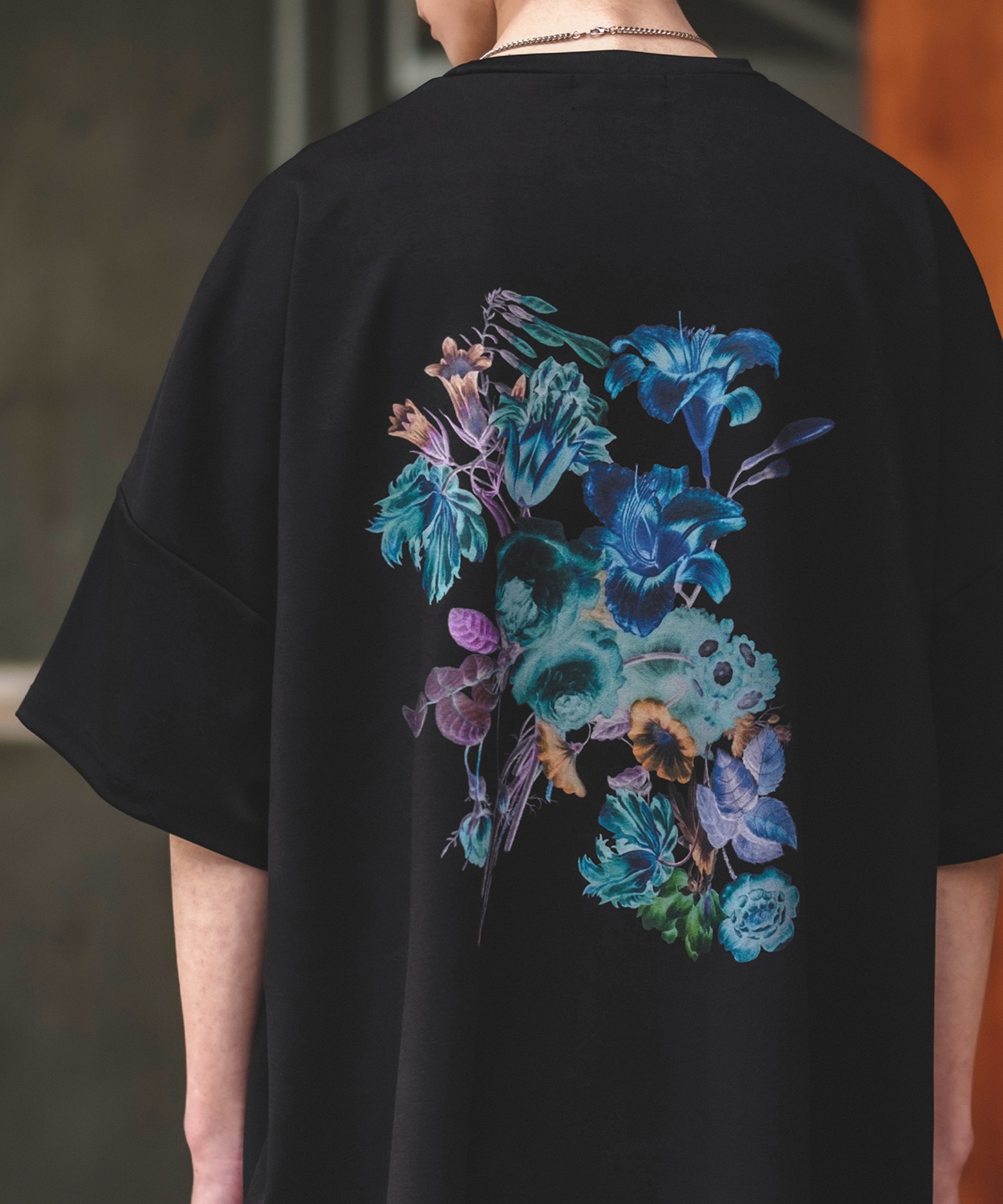 半袖Tシャツ メンズ NULL ヌル フラワー バックプリント ポンチ カットソー ビッグサイズ オーバーサイズ 大きめ アメカジ カジュアル ストリート 韓国 | improves | 02