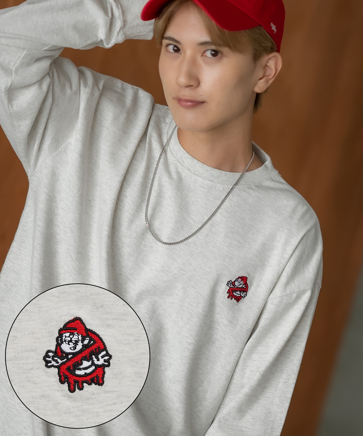 長袖Tシャツ メンズ SIDEWAY STANCE サイドウェイスタンス オリジナル ワンポイント 刺しゅう ロンT カットソー 通行止め バスターズ スケーター | improves | 04