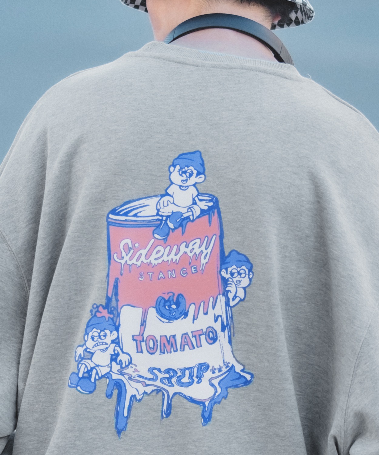 トレーナー メンズ SIDEWAY STANCE サイドウェイスタンス オリジナルプリント グラフィック スウェット スープ缶 オーバーサイズ アメカジ カジュアル | improves | 04