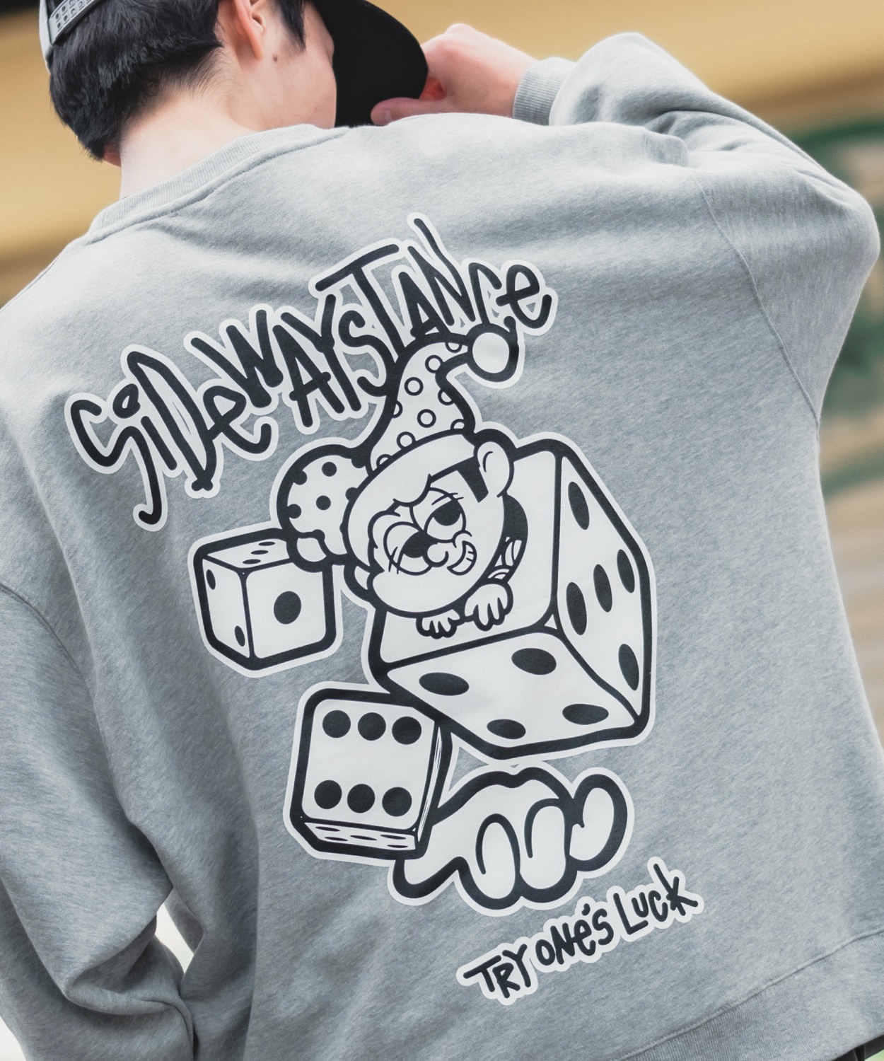 トレーナー メンズ SIDEWAY STANCE サイドウェイスタンス オリジナルプリント グラフィック スウェット ダイス サイコロ オーバーサイズ アメカジ カジュアル | improves | 04