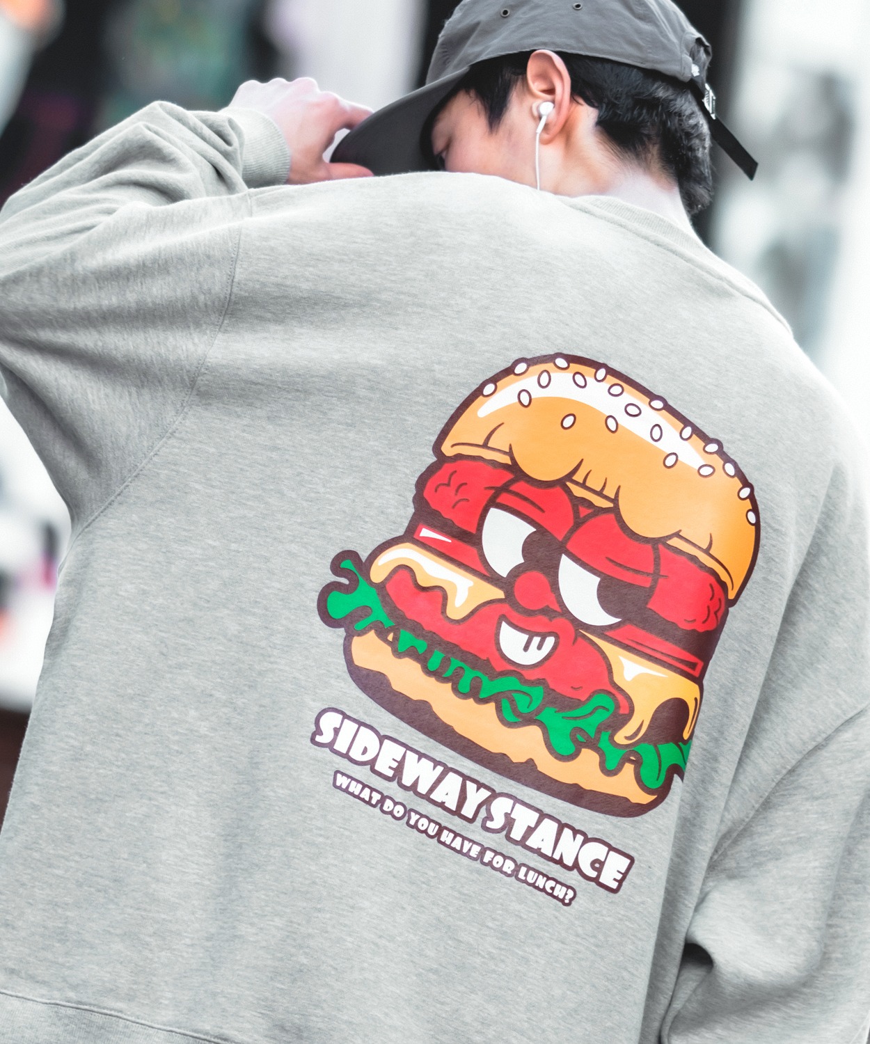 トレーナー メンズ SIDEWAY STANCE サイドウェイスタンス オリジナルプリント グラフィック スウェット バーガーボーイ オーバーサイズ アメカジ カジュアル | improves | 04